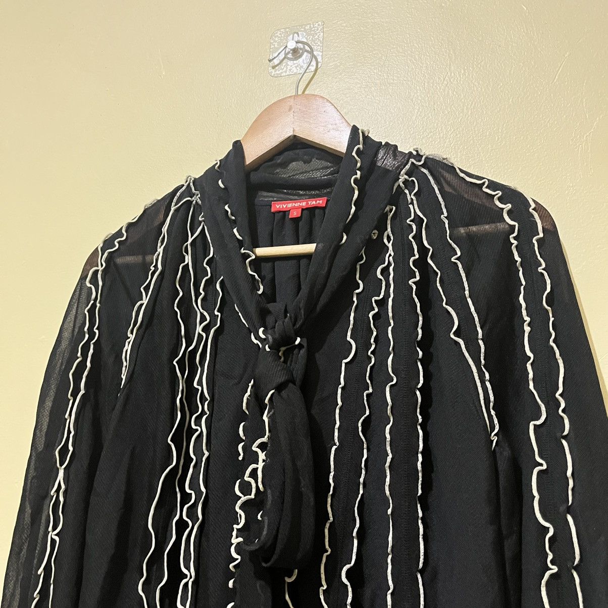 Vivienne Tam VIVIENNE TAM - MESH NETTING RUFFLE MERROW STITCHING L/S Size XS / US 0-2 / IT 36-38 - 5 Thumbnail