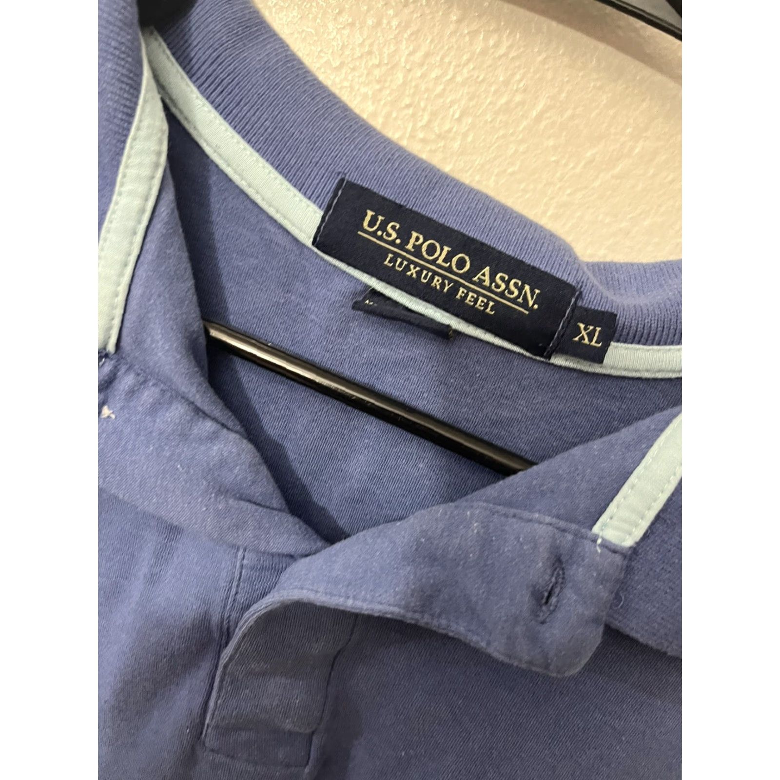 U.S. Polo Assn. U.S. Polo Assn Polo Shirt Men XL Light Blue 100% Cotton Short Sleeve Logo Luxury Feel Mens Size US XL / EU 56 / 4 - 3 Thumbnail