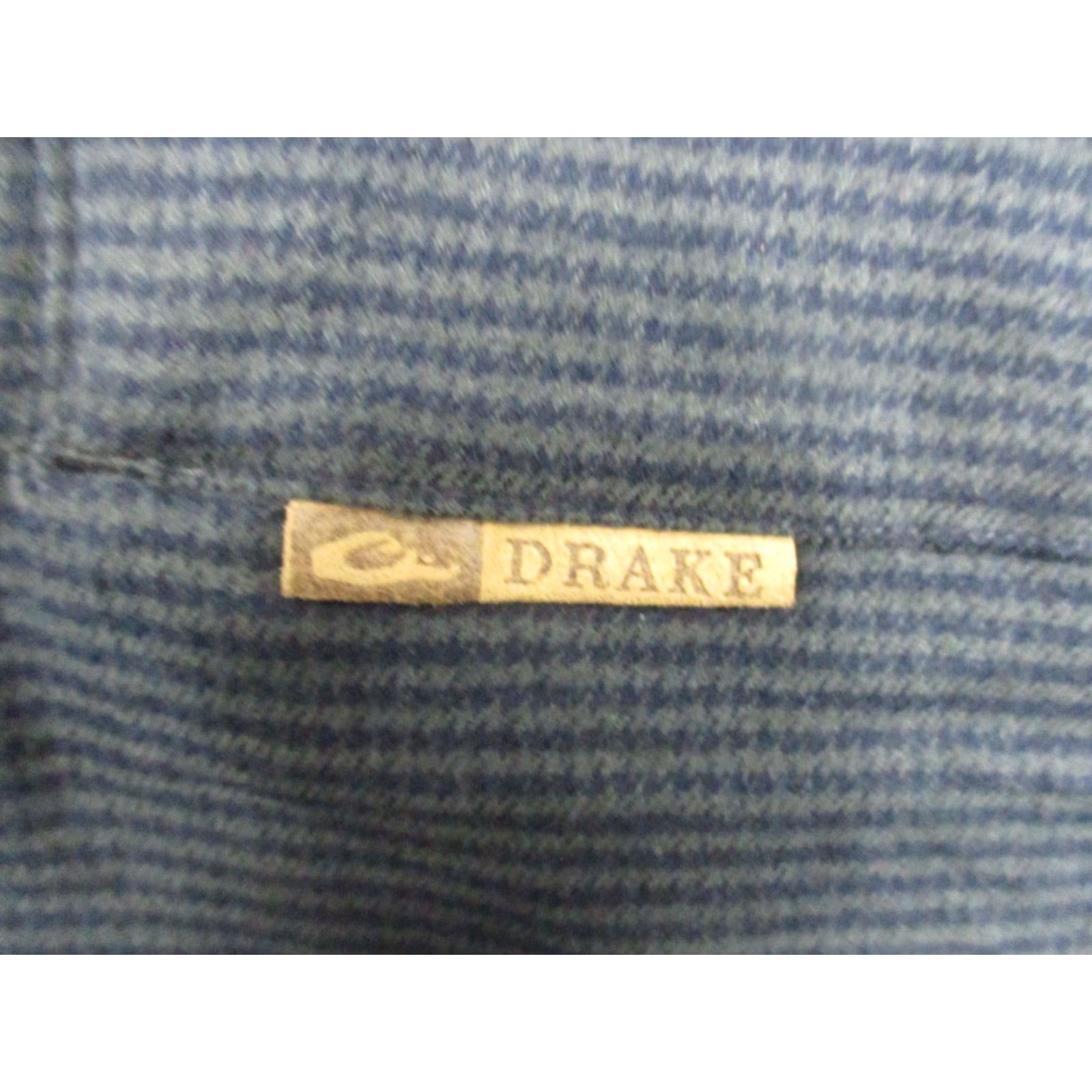 Vintage Drake Shirt Medium Houndstooth Blue Night Sky NWT Men's Button-Up Long Sleeve Size US M / EU 48-50 / 2 - 7 Thumbnail