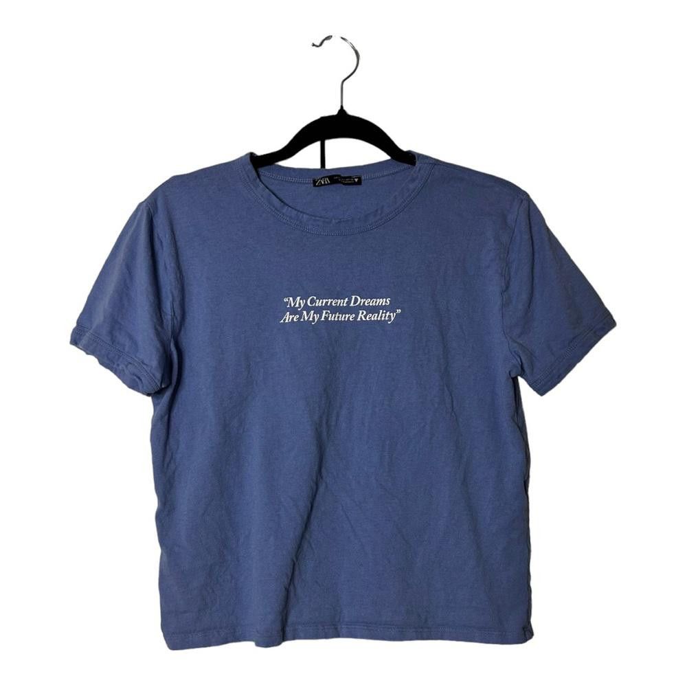 Zara Zara l My Current Dreams Are My Future Reality Tee Large Size L / US 10 / IT 46 - 2 Thumbnail