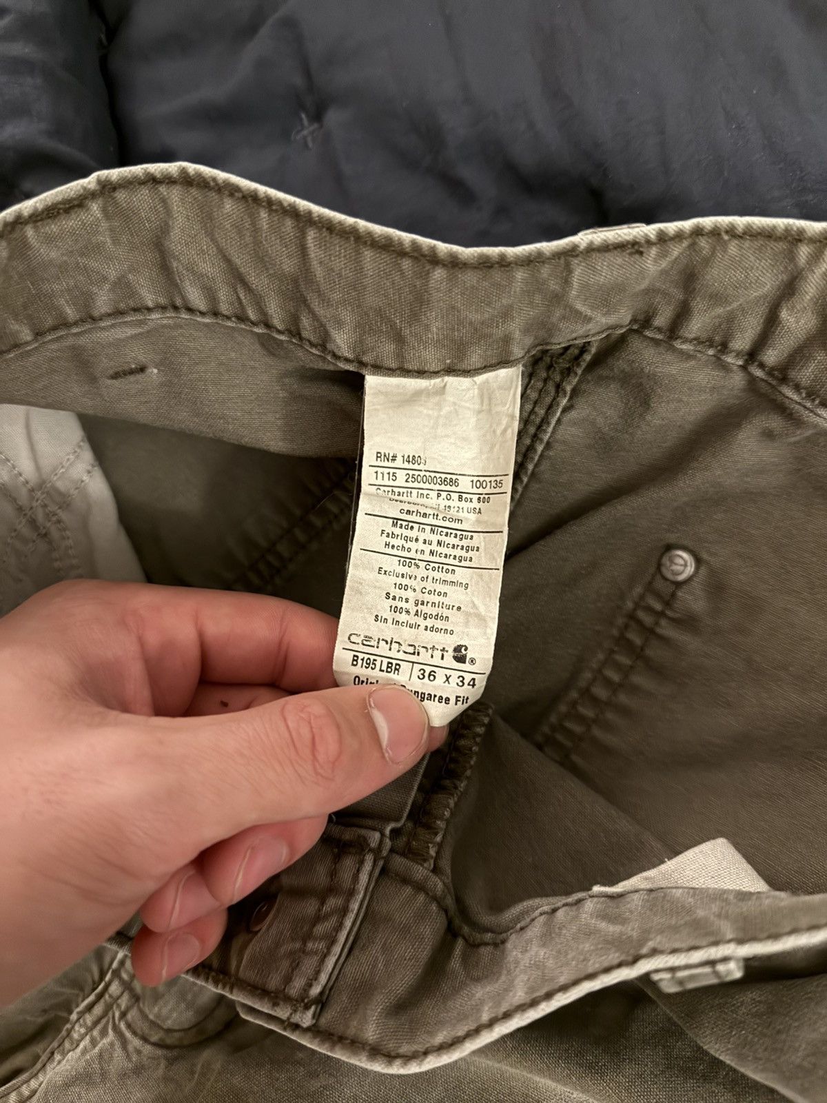 Carhartt Vintage Thrashed Faded Carhartt Double Knee Olive 4gseller Size US 32 / EU 48 - 6 Thumbnail