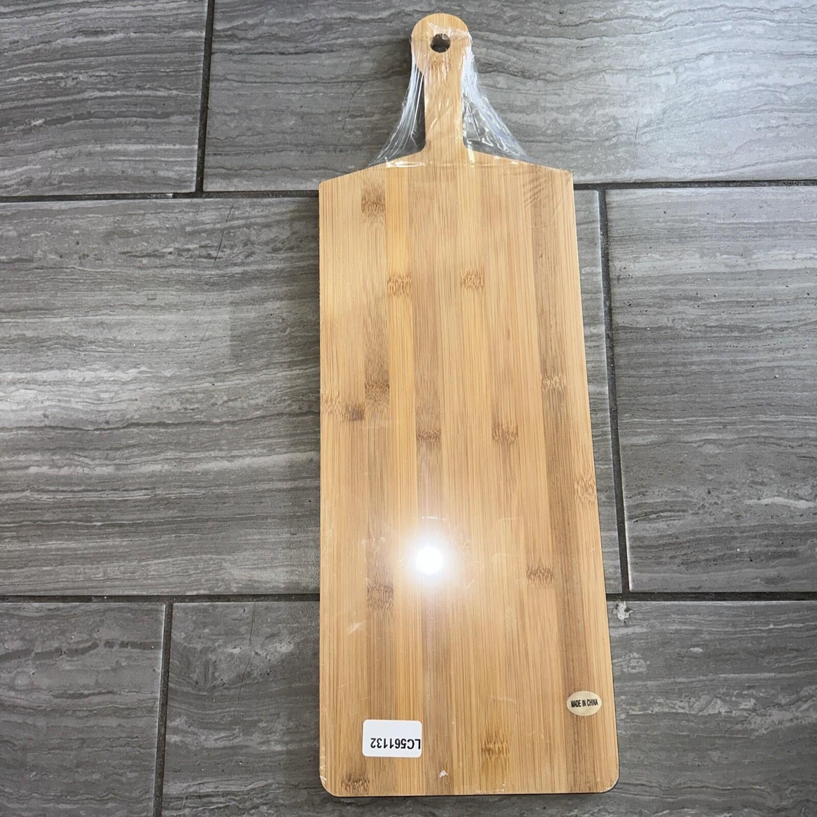 The Unbranded Brand Bamboo Rectangle Cutting Board w/ Handle Hanging Hole Size ONE SIZE - 5 Thumbnail