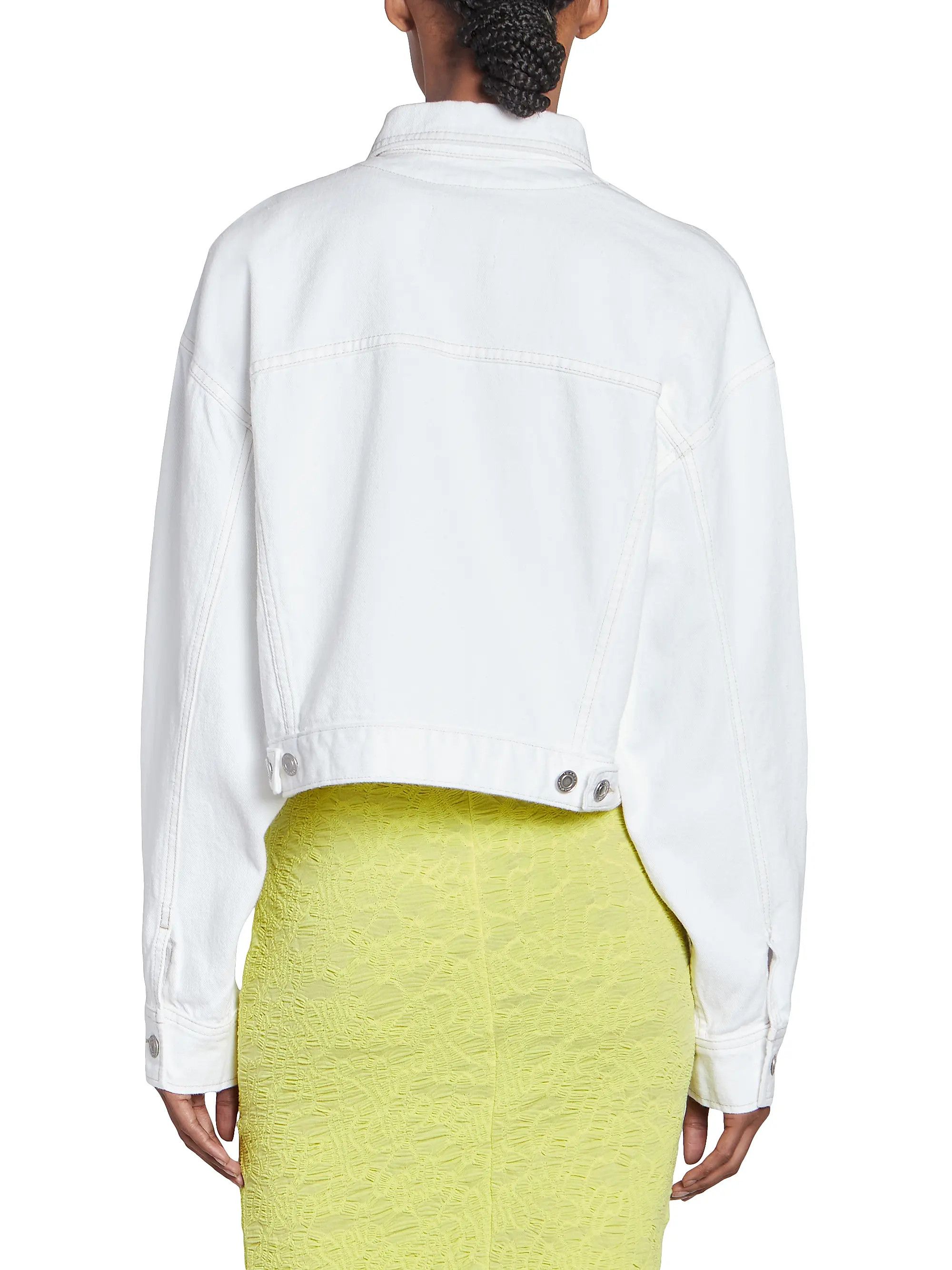 Isabel Marant o1B3y1r0526 Tadia Denim Jacket in White Size S / US 4 / IT 40 - 5 Thumbnail