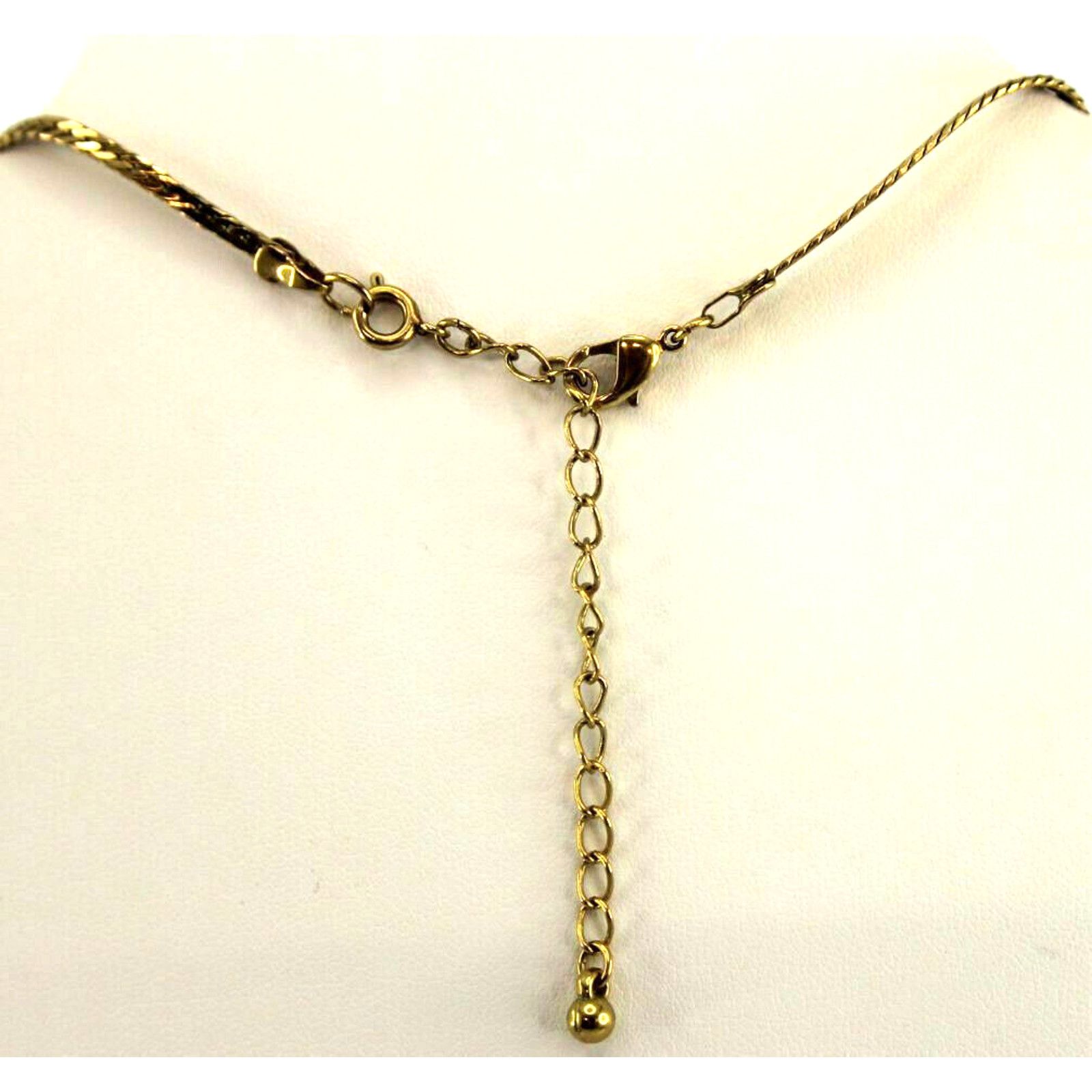 Other Vintage Avon Swirl Necklace Waterfall •Rhinestone •Goldtone Size ONE SIZE - 6 Thumbnail