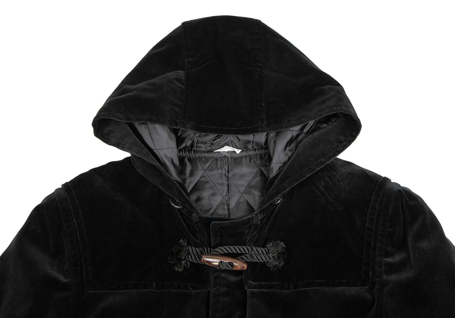 Comme des Garcons Homme Plus Velvet Duffle Coat in Black Size S Size US S / EU 44-46 / 1 - 5 Thumbnail