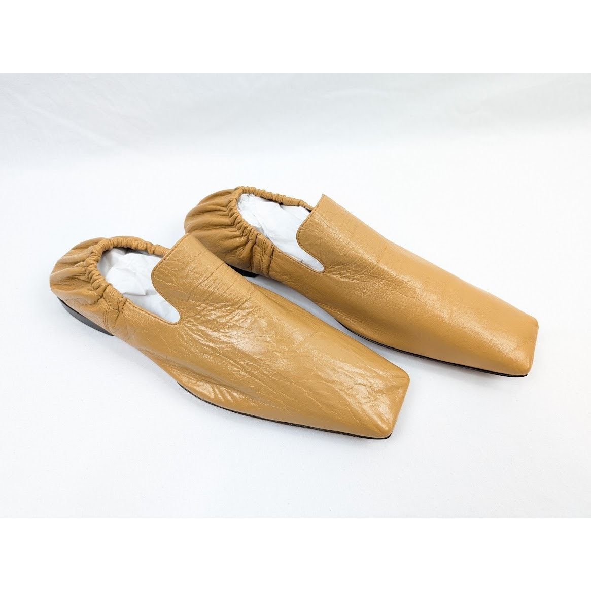 Bottega Veneta o1rshd1 Q:2 / Rubber Sole / Leather Crunch Lux Shoes Sahara Size US 8.5 / EU 41-42 - 18 Thumbnail
