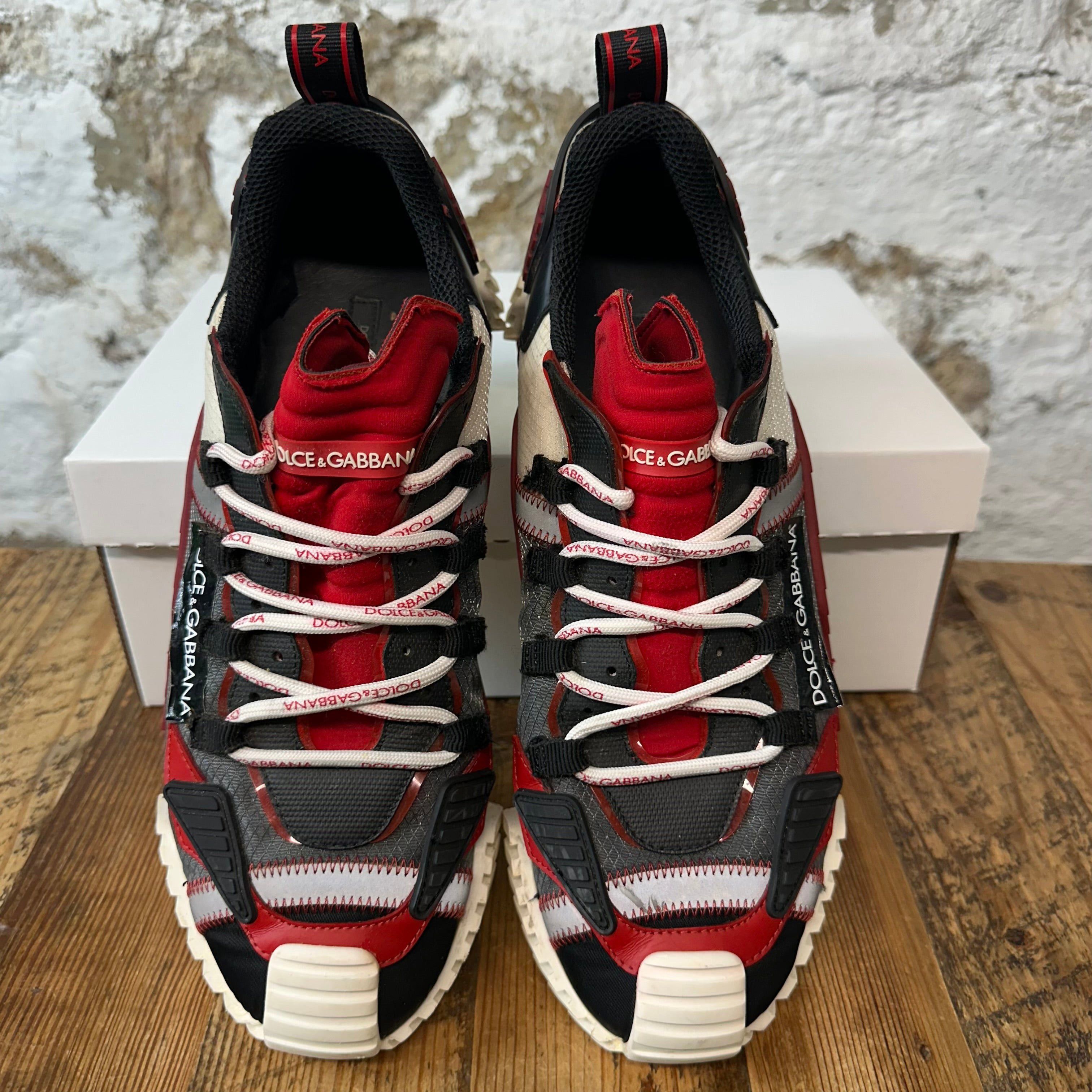 Dolce & Gabbana D&G NS1 Sneakers ‘Red Black’ | Size 43EU(10US) Dolce & Gabbana Red Mixed-Materials NS1 Sneakers | Sendegaro IT main image 2