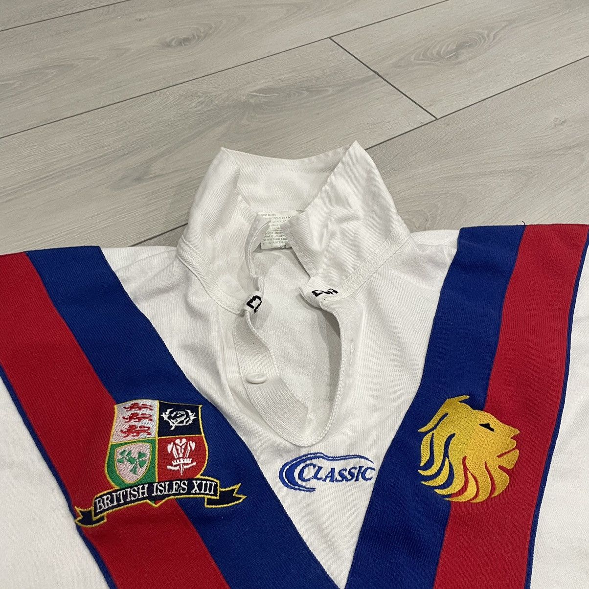 Vintage England rugby 90s polo tee jersey shirt British Isles Lion Size US M / EU 48-50 / 2 - 2 Thumbnail