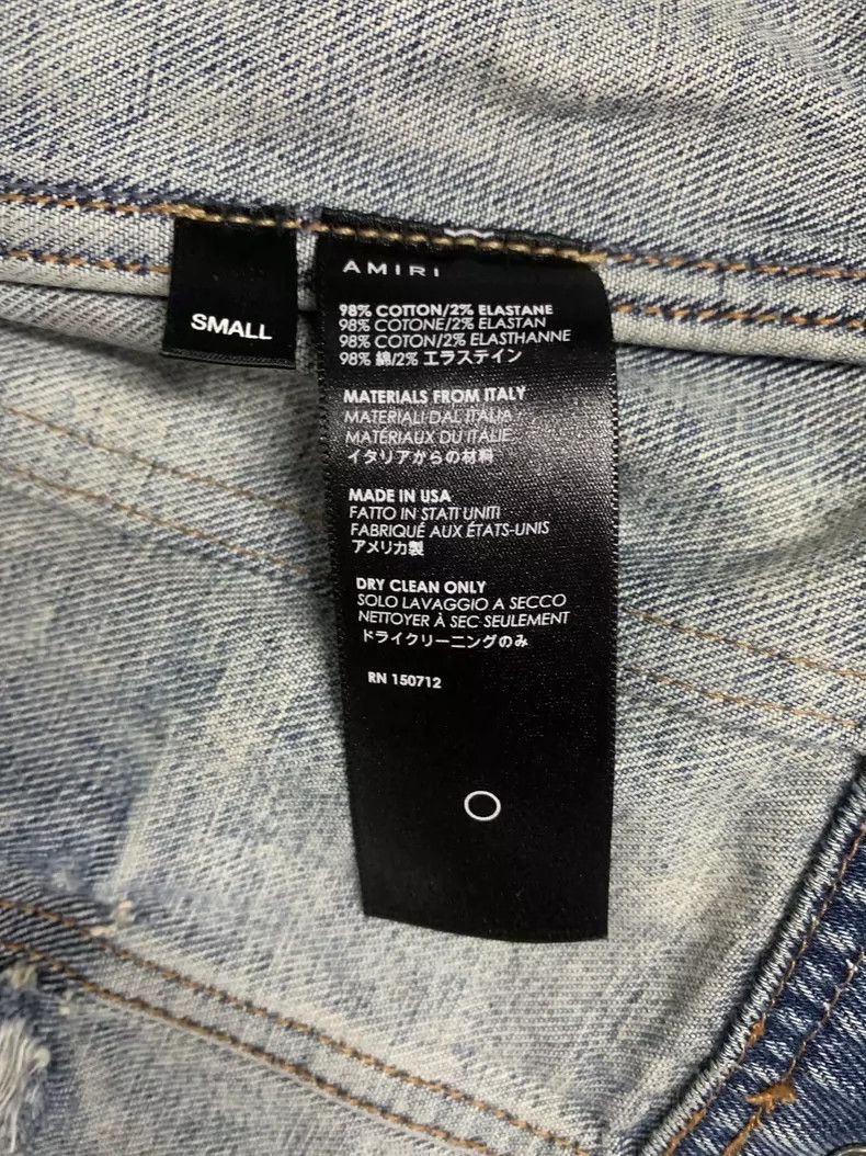Amiri Amiri Grease stain Denim Jacket Size US S / EU 44-46 / 1 - 7 Thumbnail