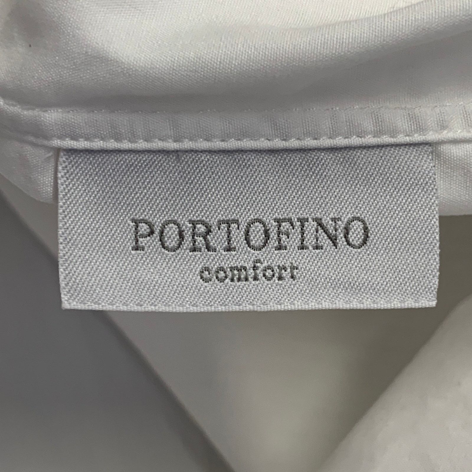 Ermenegildo Zegna White Textured Cotton French Cuff Tuxedo Long Sleeve Shirt Size 46R - 6 Thumbnail