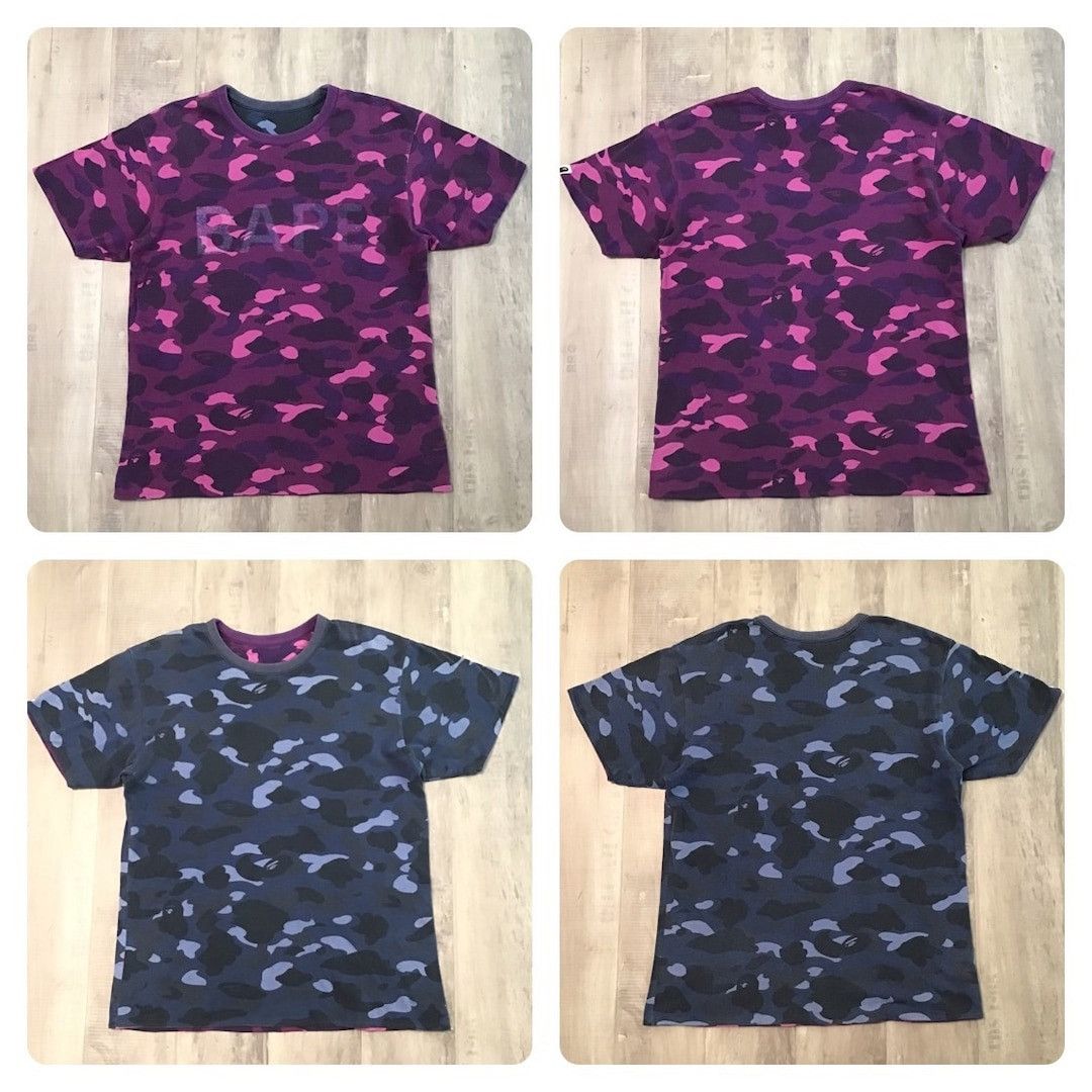 Bape 🔥Reversible🔥 Purple camo x Blue camo T-shirt BAPE APE NIGO Size US M / EU 48-50 / 2 - 1 Thumbnail