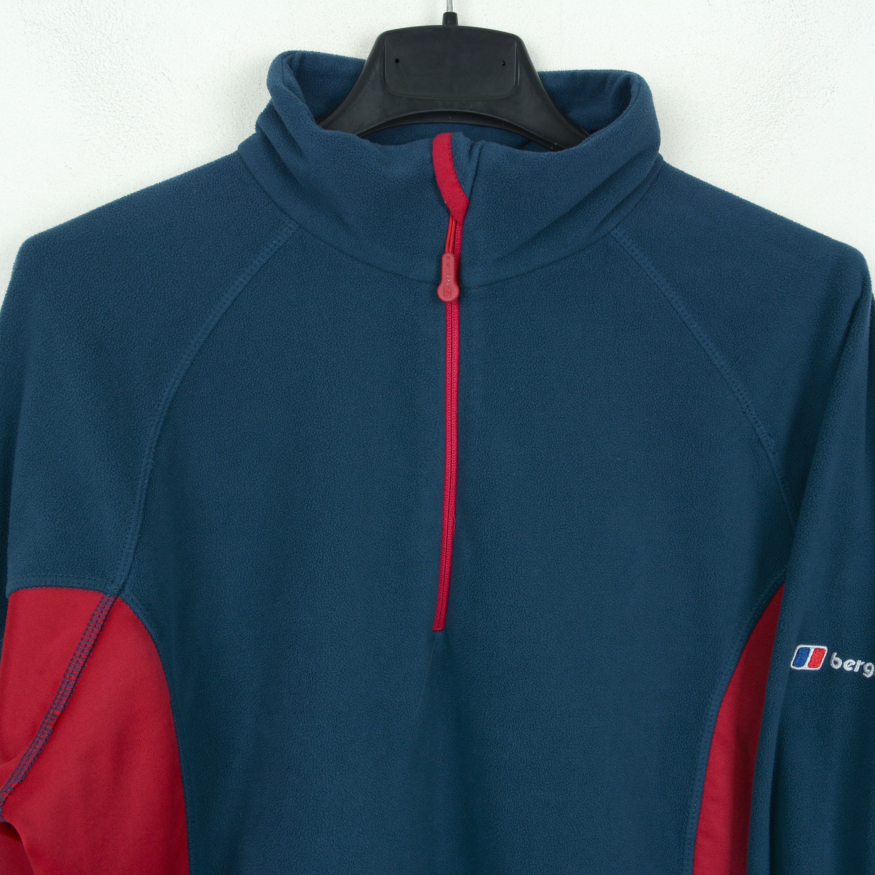 Berghaus L Fleece Jumper Sweatshirt Sweater 1/4 Zip Neck Pullover Size L / US 10 / IT 46 - 2 Thumbnail