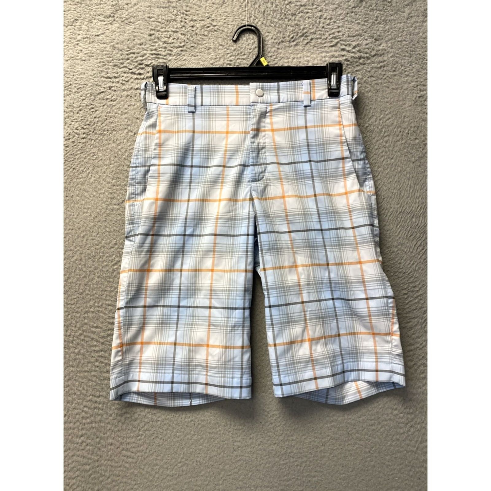 Nike Nike Dri-Fit Golf Shorts Mens 28 Blue Orange Plaid Athletic Moisture Wicking Elastic Waist Snap Closure Summer Activewear - Nike Dri-Fit Size US 28 / EU 44 - 2 Thumbnail