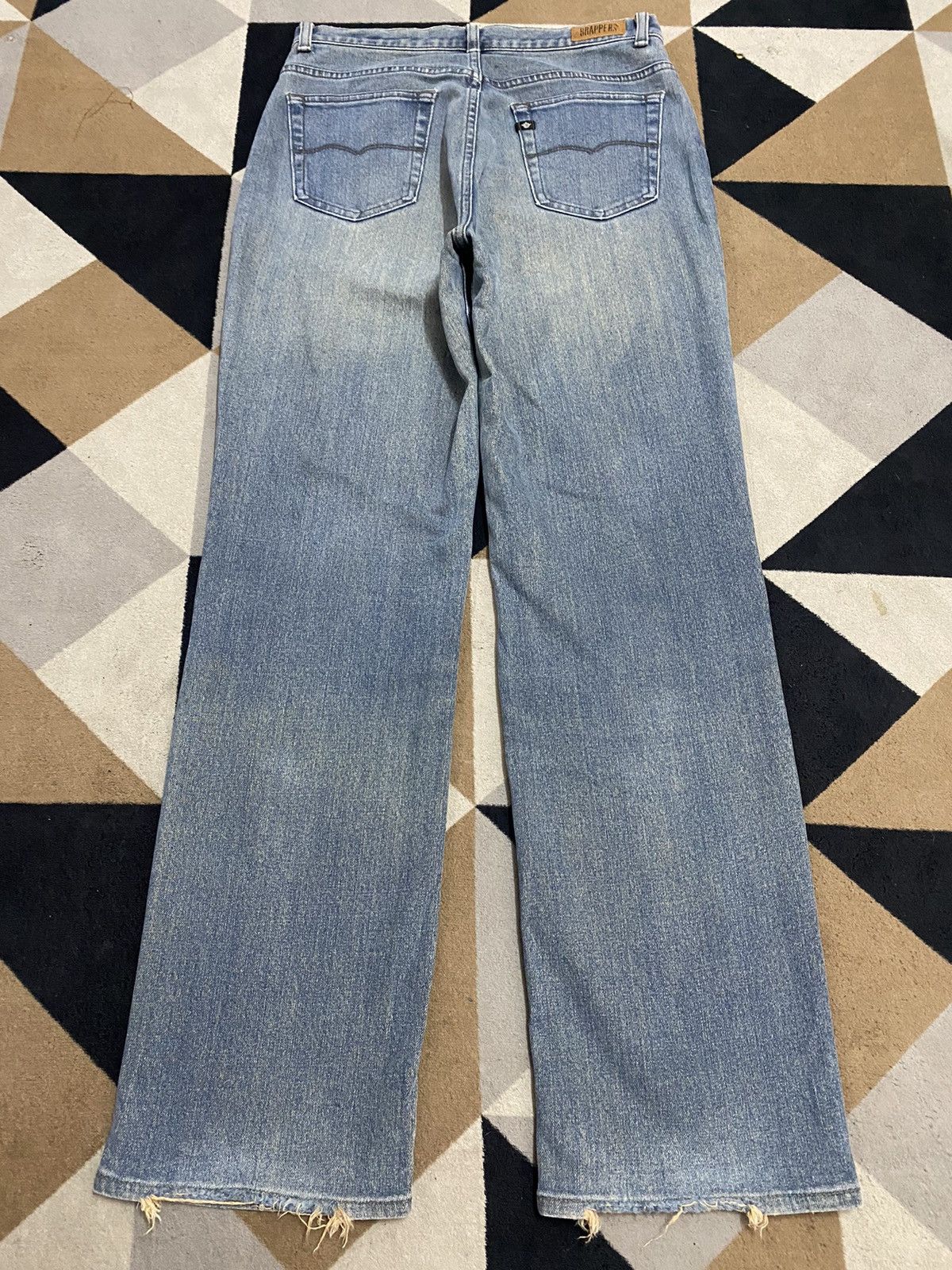 Japanese Brand Vintage Japanese Brappers Blue Wash Distressed Loose Jeans Size US 29 - 2 Thumbnail