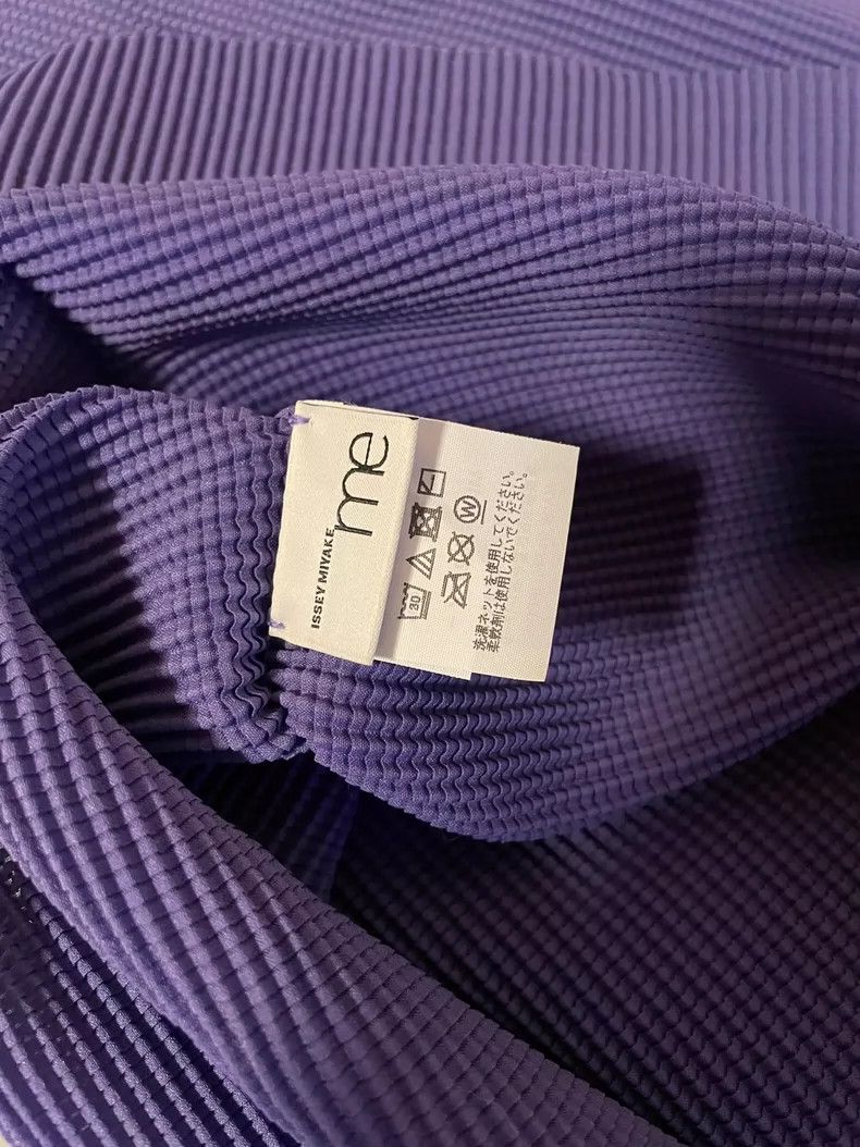 Issey Miyake Issey Miyake Blueberry-colored pleated long-sleeved shirt Size M / US 6-8 / IT 42-44 - 4 Thumbnail