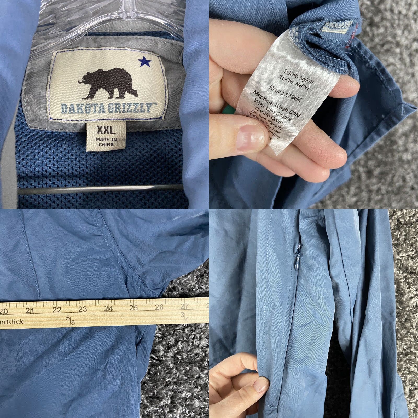 Vintage Dakota Grizzly Button-Up Shirt Men 2XL Long Sleeve Blue Outdoor Outdoor 2XL Mens Size US XXL / EU 58 / 5 - 8 Thumbnail