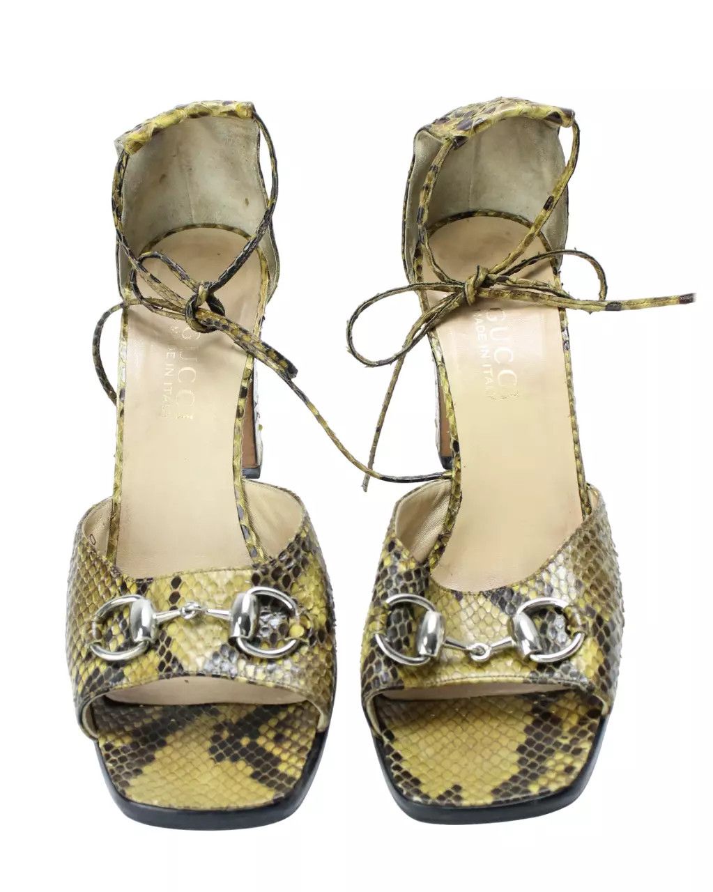 Gucci GUCCI SS 1996 Women's EU 41 Python Horse-Bit Block Heels Size US 11 / IT 41 - 2 Thumbnail