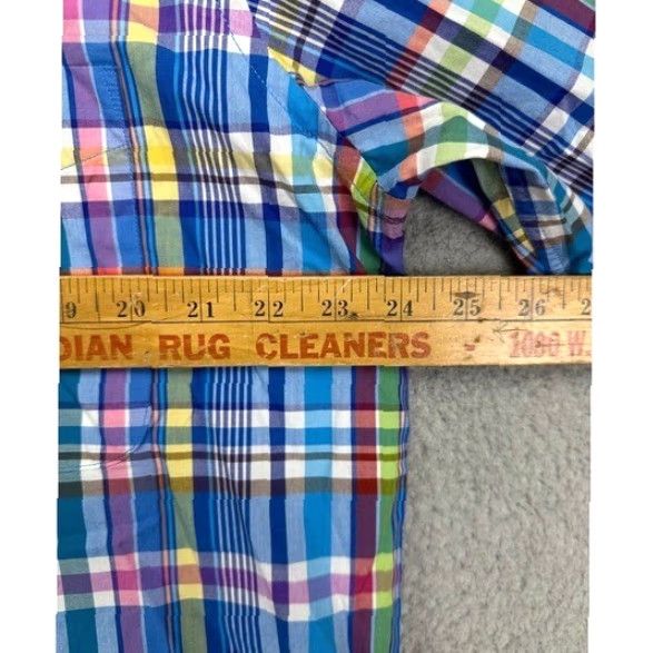 Vintage Alan Flusser Shirt Mens Large Multi Madras Plaid Paisley Button Down Long Sleeve Size US L / EU 52-54 / 3 - 7 Thumbnail
