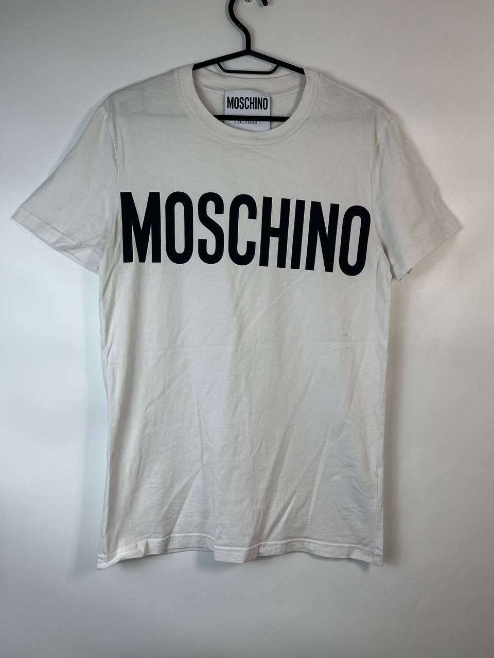 Moschino MOSCHINO COUTURE LOGO T-SHIRT WHITE MENS SIZE M Size US M / EU 48-50 / 2 - 1 Thumbnail