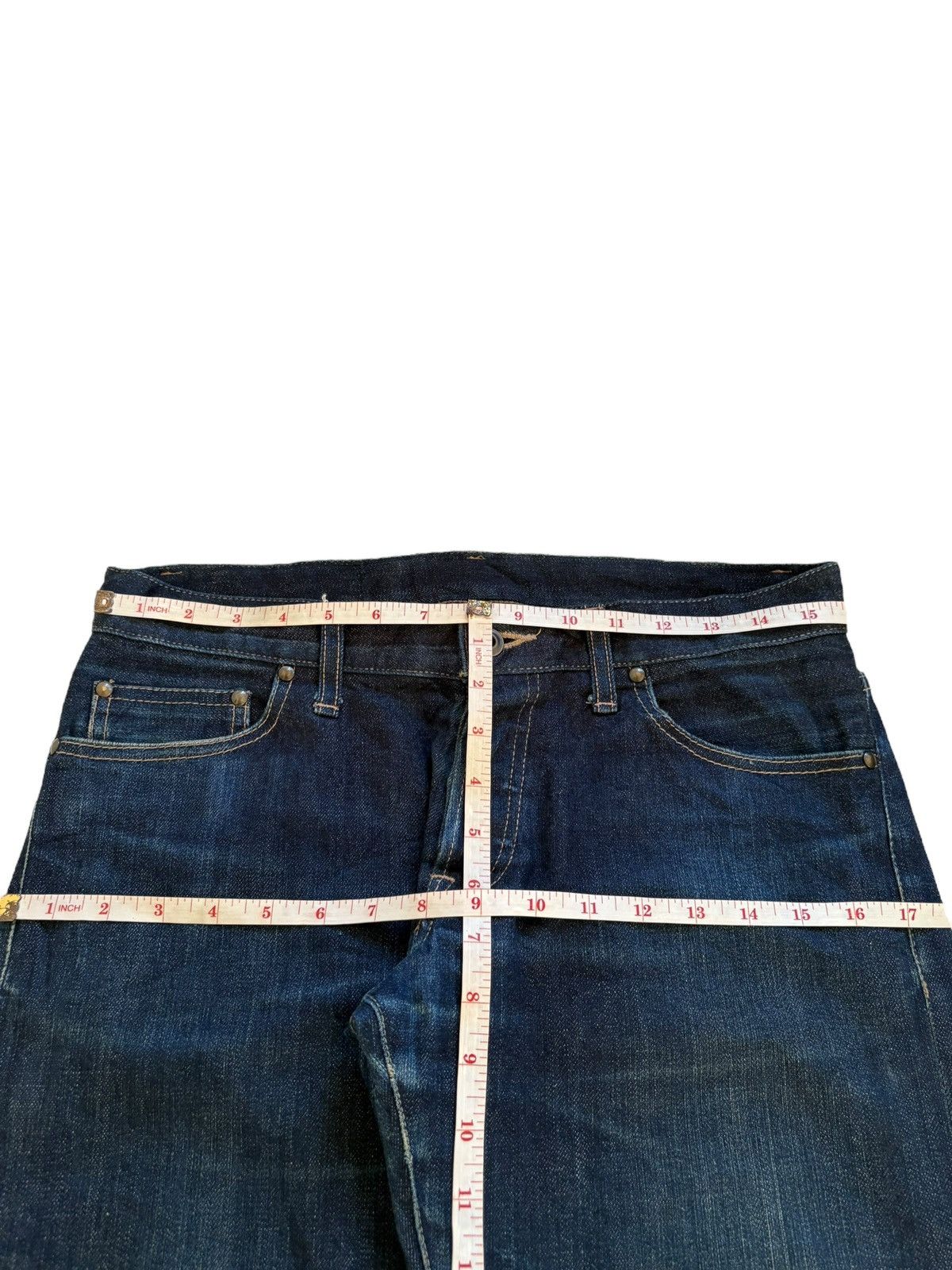 Shellac Vintage Shellac Selvedge Raw Denim Style Button Fly Jeans Size US 32 / EU 48 - 12 Thumbnail