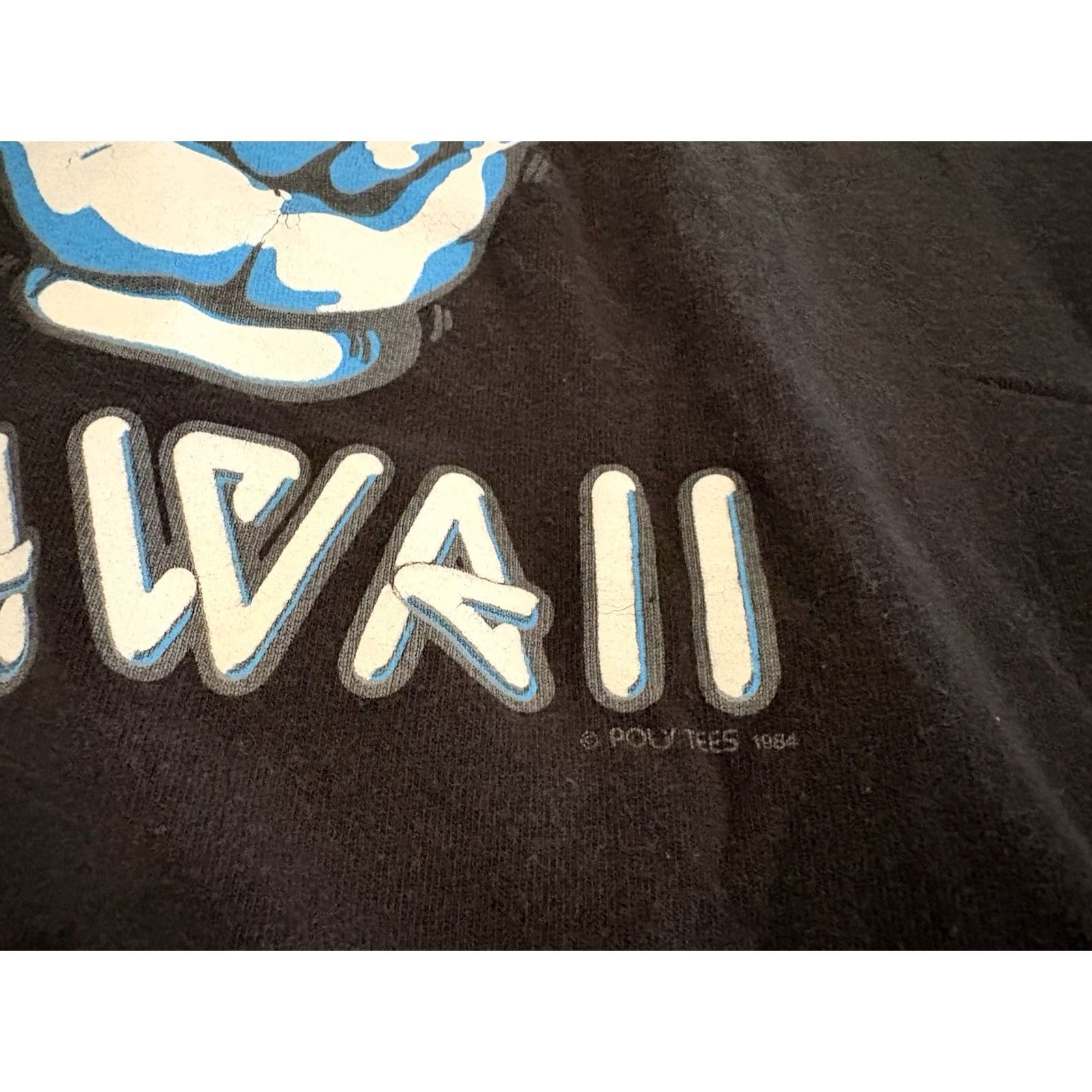 Fruit Of The Loom VINTAGE Hang Loose Hawaii Black Shirt L Mens Crew Neck Short Sleeve 100% Cotton Fruit of the Loom T-Shirt USA Made 1984 Size US L / EU 52-54 / 3 - 2 Thumbnail