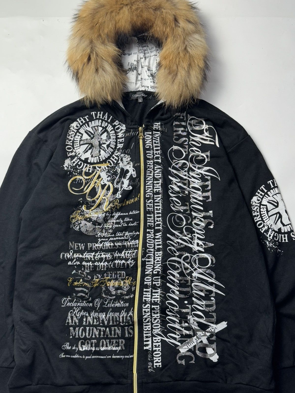 If Six Was Nine × Japanese Brand × Le Grande Bleu (L.G.B.) Fur Hoodie Poem Timestep Ifsix Lgb Styled Size US L / EU 52-54 / 3 - 2 Thumbnail