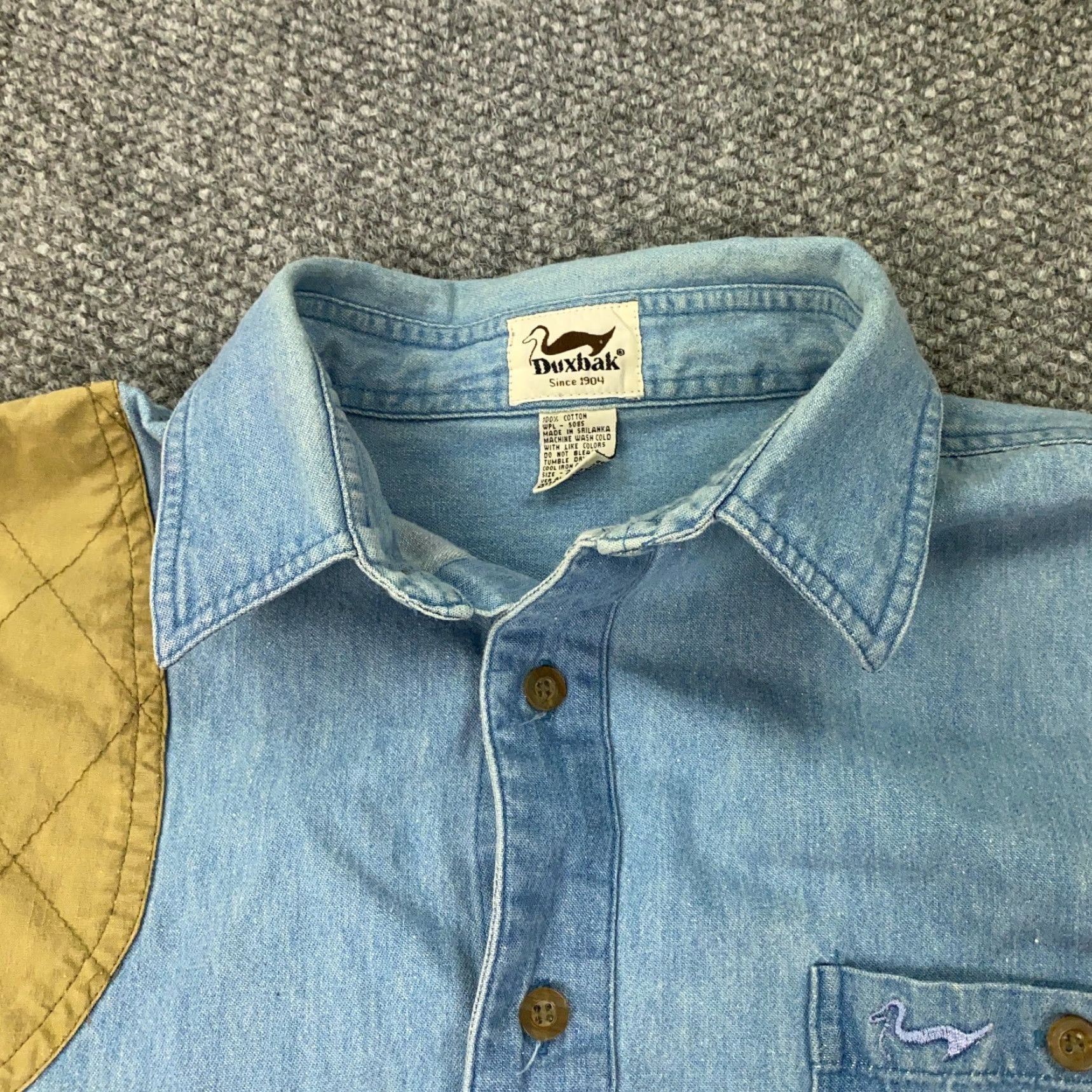 Denime VINTAGE Duxbak Denim Hunting Shirt Mens 2XL Blue Long Sleeve Casual Outdoor Workwear Size US XXL / EU 58 / 5 - 4 Thumbnail