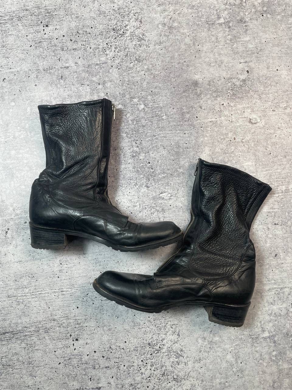 Bally Vintage 00s Bally Front Zip Guidi AS98 Style Ankle Boots Y2K Size US 10 / IT 40 - 4 Thumbnail