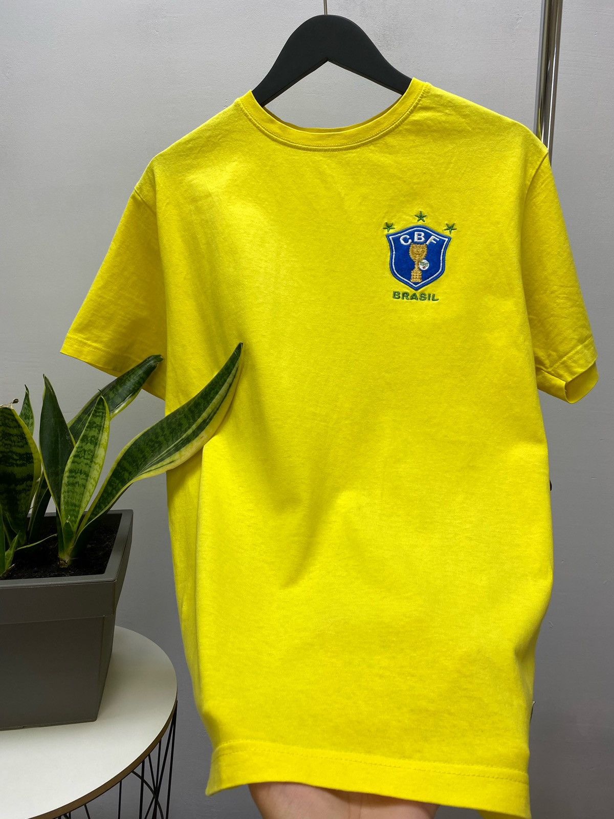 Other × Vintage Brazil 10 Pele Toffs Football Soccer Jersey Retro Remake Size US L / EU 52-54 / 3 - 24 Thumbnail