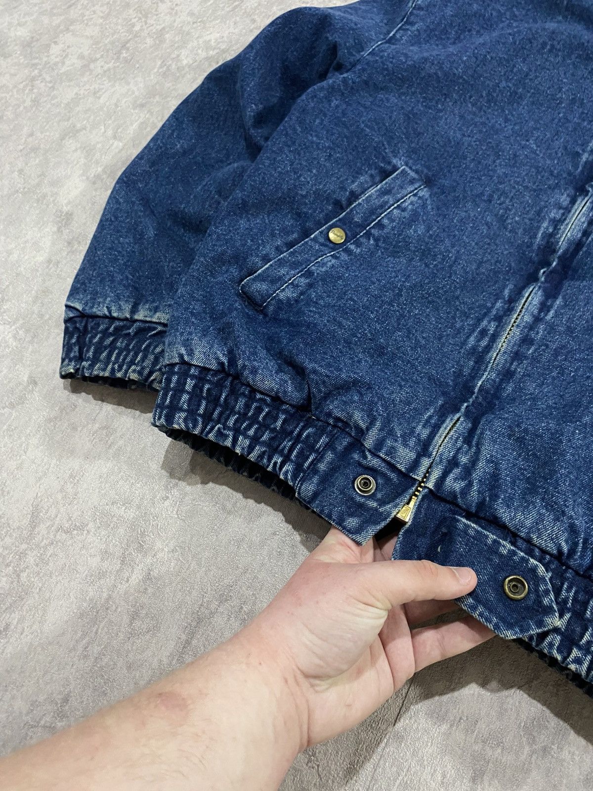 Vintage Vintage USA 80s Panoply Safety Garment Denim Bomber WorkWear Size US M / EU 48-50 / 2 - 5 Thumbnail