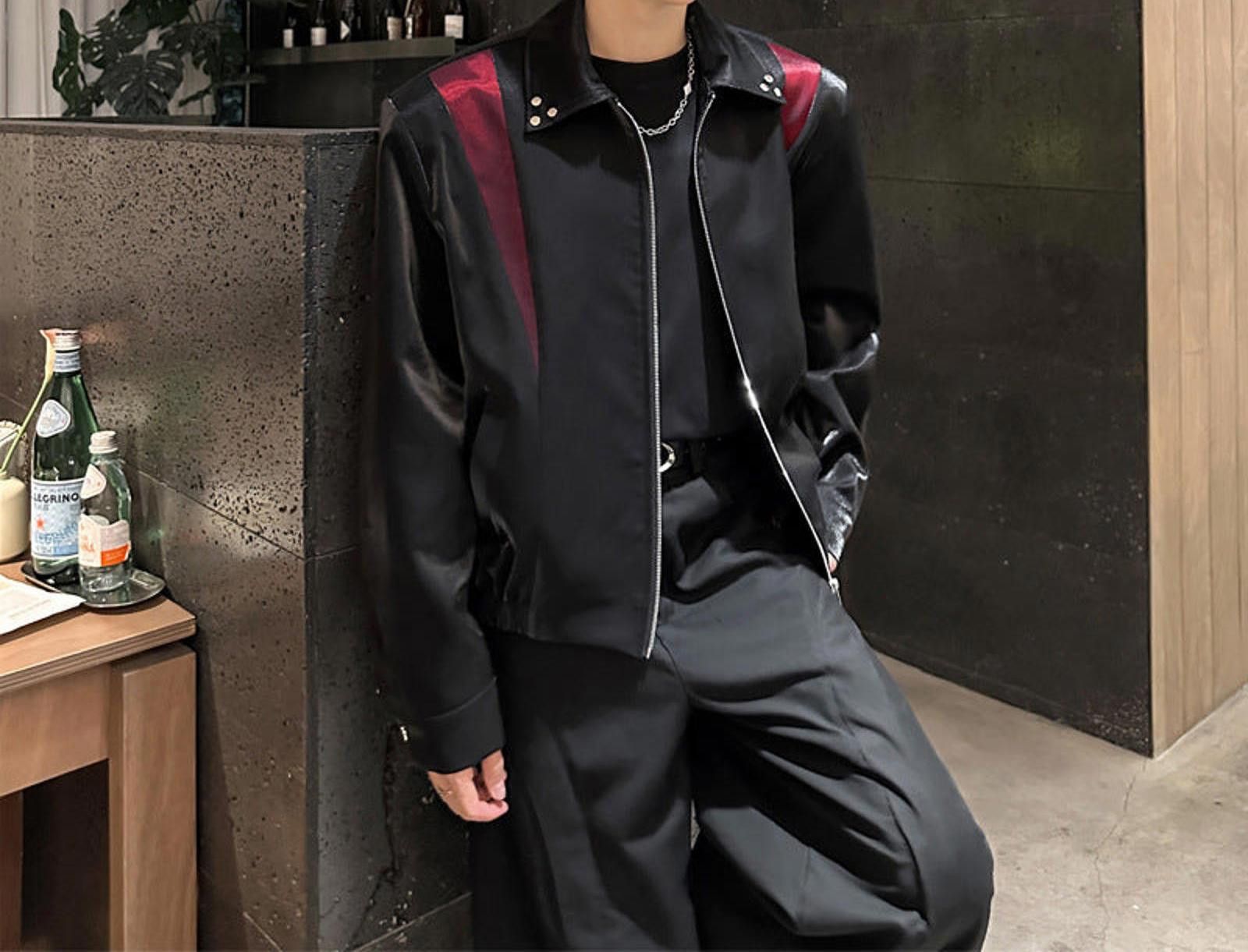 Japanese Brand Satin Bomber Jacket, Men's Stylish Outerwear Size US M / EU 48-50 / 2 - 3 Thumbnail