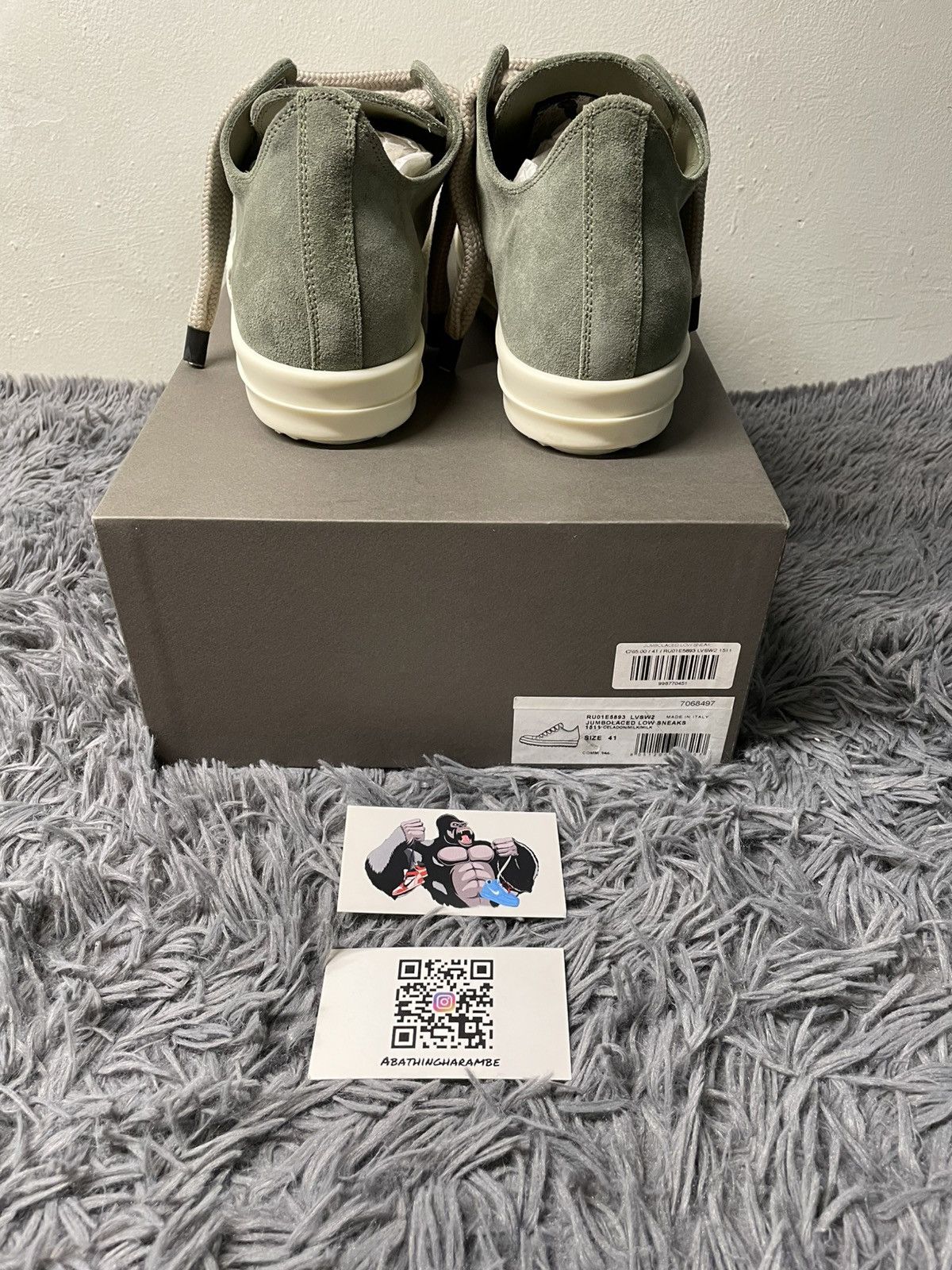 Rick Owens Rick Owens Ramone Low Jumbo Lace Celadon/Milk Size US 8 / EU 41 - 4 Thumbnail