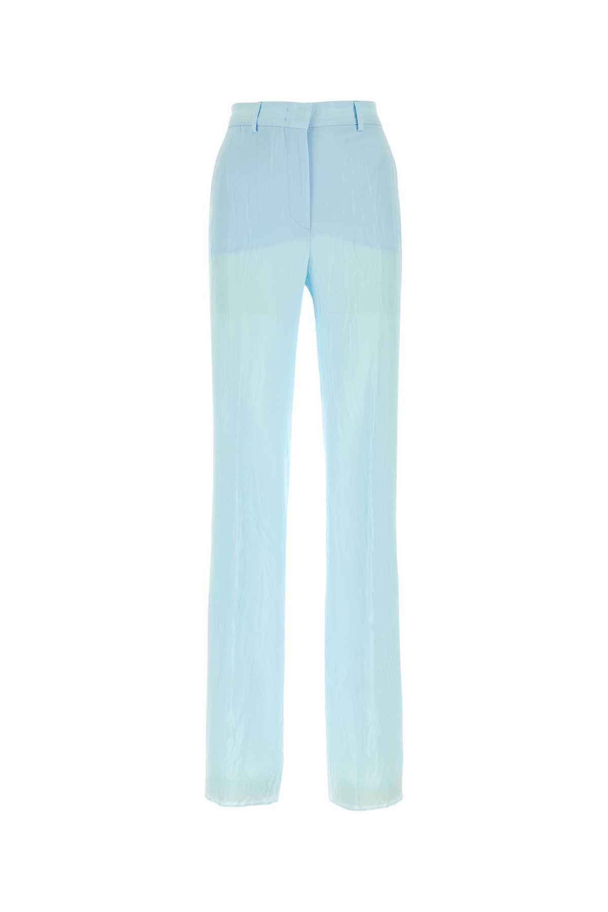 image of Sportmax Pastel Light-Blue Viscose Persia Pant in Light Blue, Women's (Size 27)
