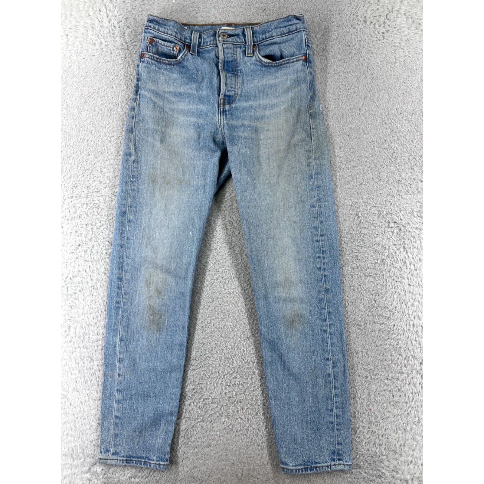 Levi's VINTAGE Levis Premium Jeans Womens 26 Blue Denim Levi's Wedgie Fit Mid Rise Distressed Stretch 5-Pocket Size 26" / US 2 / IT 38 - 2 Thumbnail