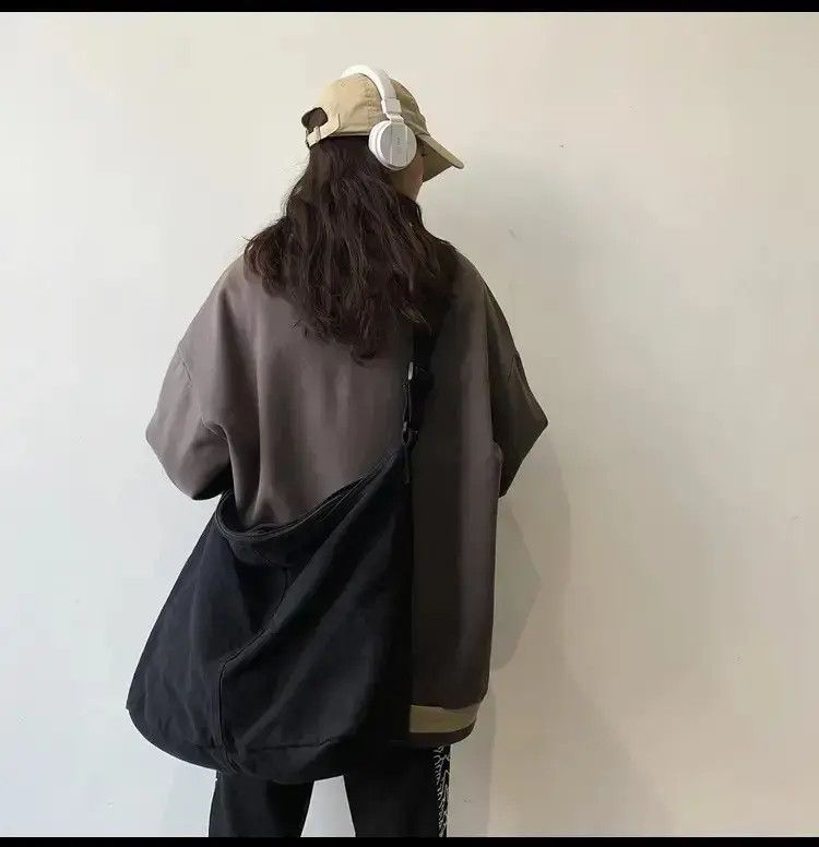 Japanese Brand × Vintage 90s hood retro big compartment canvas shoulder bag Size ONE SIZE - 3 Thumbnail