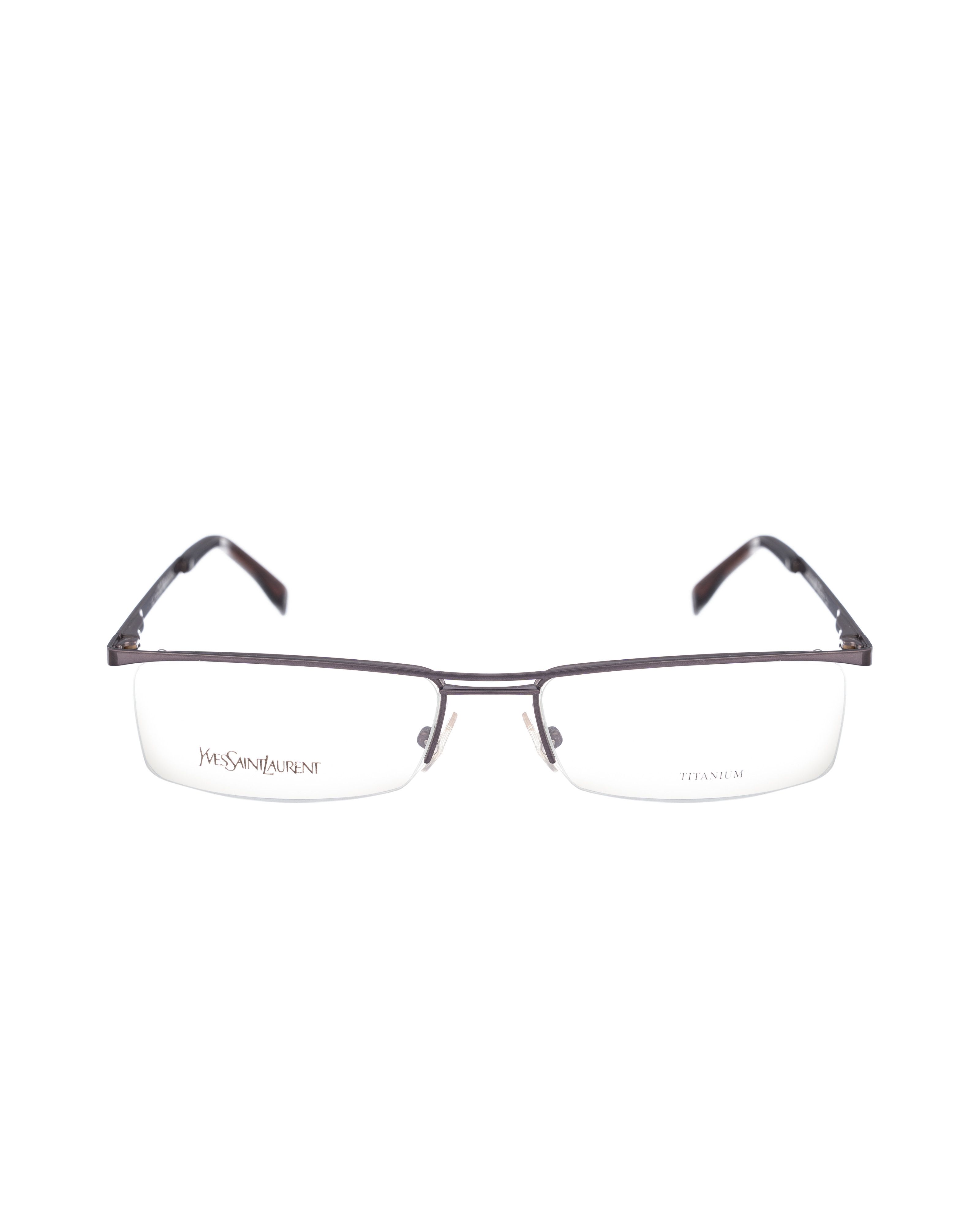 Saint Laurent Paris Yves Saint Laurent 90s Half Rim Metallic Brown Glasses Size ONE SIZE - 1 Thumbnail