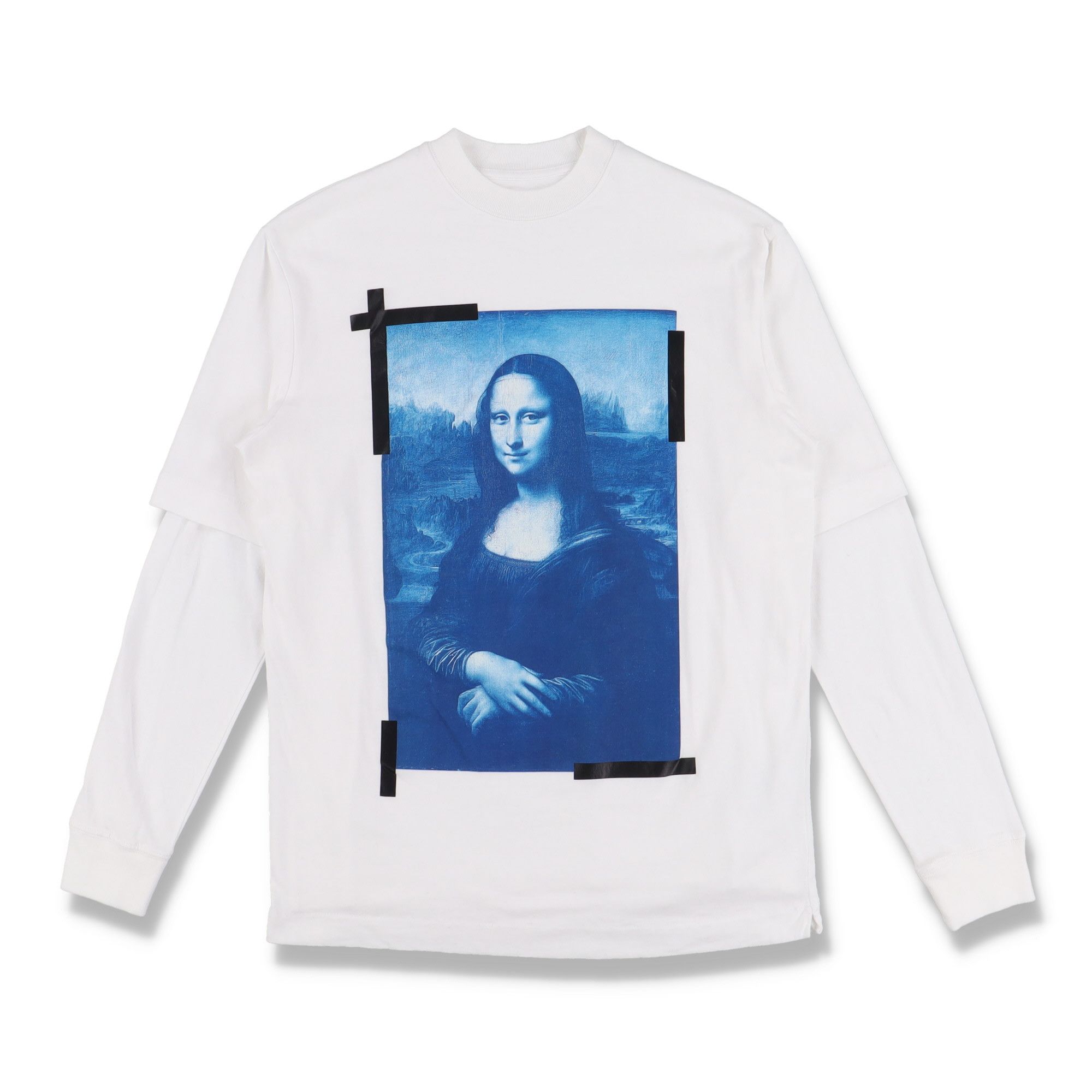 Off-White White Mona Lisa Double Layer Long Sleeve Logo T-Shirt Size XS / US 0-2 / IT 36-38 - 1 Thumbnail