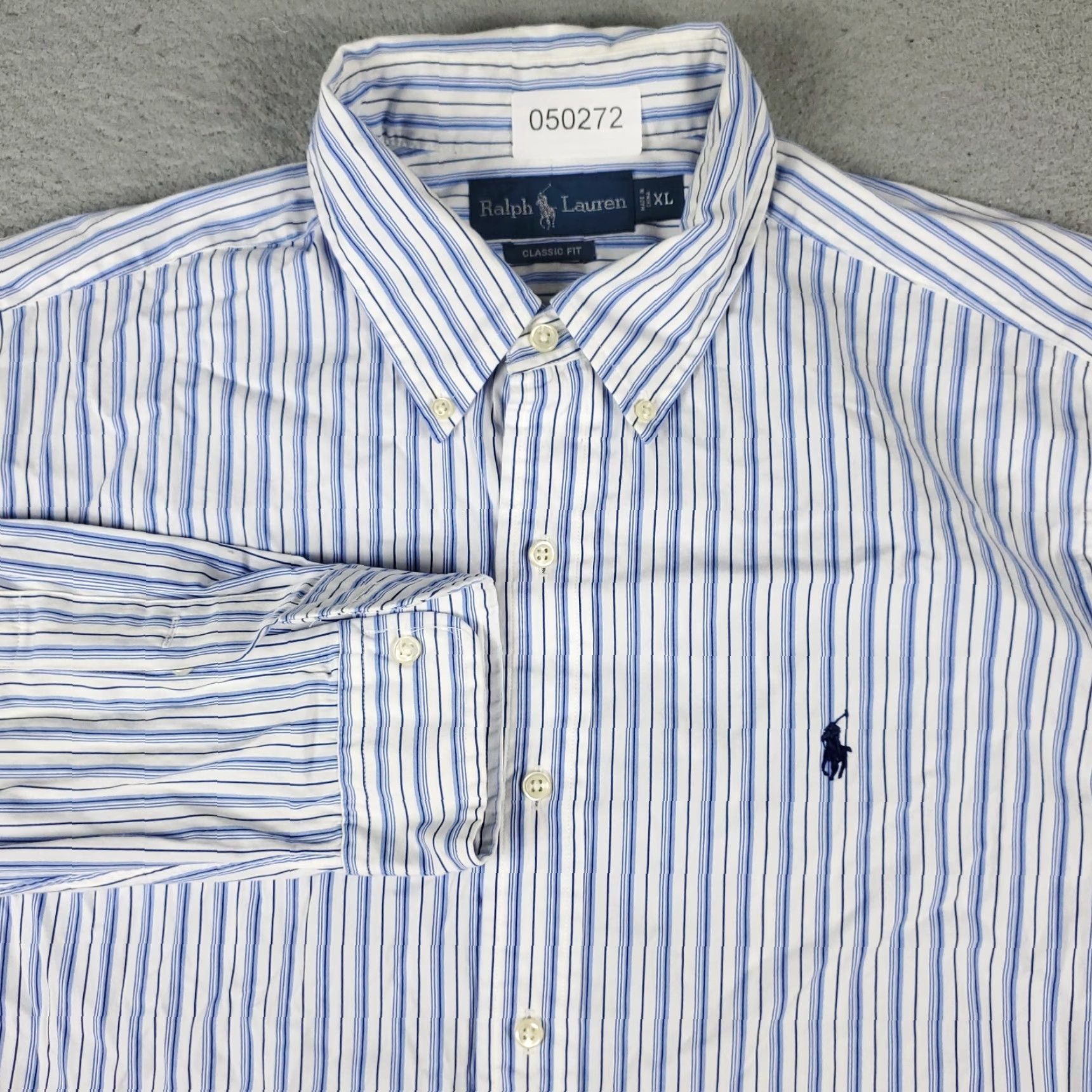 Ralph Lauren Ralph Lauren Shirt Mens XL Blue Striped Button-Down Casual Long Sleeve Pony Logo Classic Preppy 90s? (remove guess) Size US XL / EU 56 / 4 - 2 Thumbnail