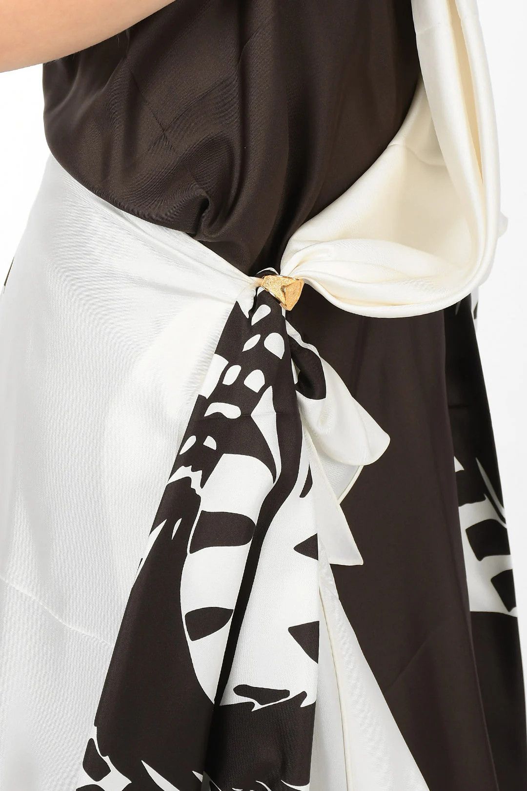 Bottega Veneta og1mm0426 Draped Halterneck Dress in Brown Size S / US 4 / IT 40 - 3 Thumbnail