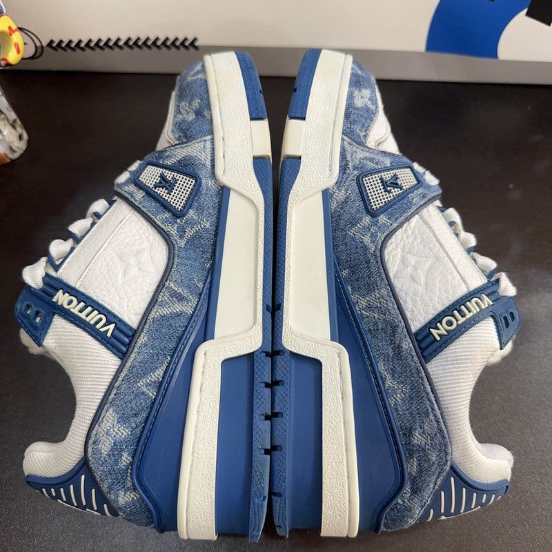 Louis Vuitton Louis Vuitton Denim Low-Top Trainer Sneakers -2508 Size US 5 / EU 37 - 5 Thumbnail