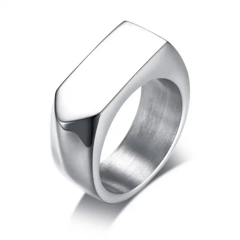 Vintage Flat-top Retro Ring Size ONE SIZE - 1 Thumbnail