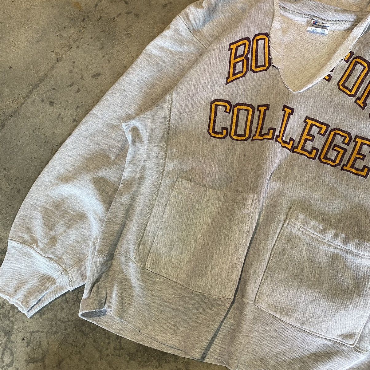 Champion 90s💥Distressed Boston College Reverse Weave Pullover Size US M / EU 48-50 / 2 - 3 Thumbnail