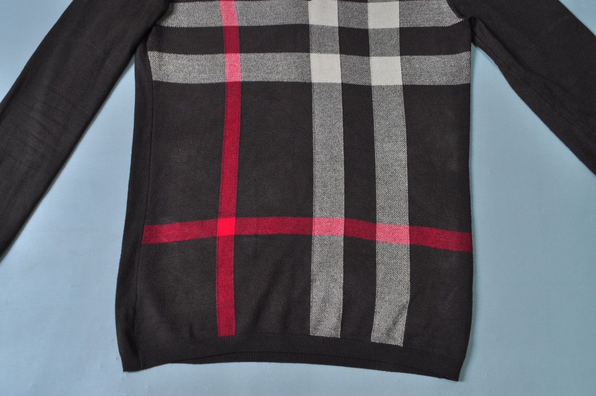 Burberry Burberry Nova Check Sweater V Neck RARE vintage Size L / US 10 / IT 46 - 8 Thumbnail
