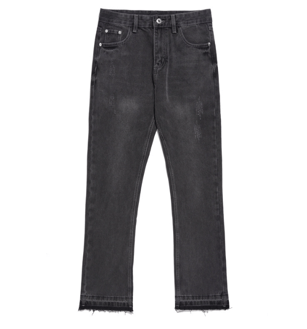 Japanese Brand × Jean Men's washed straight versatile flared distressed jeans Size US 32 / EU 48 - 5 Thumbnail
