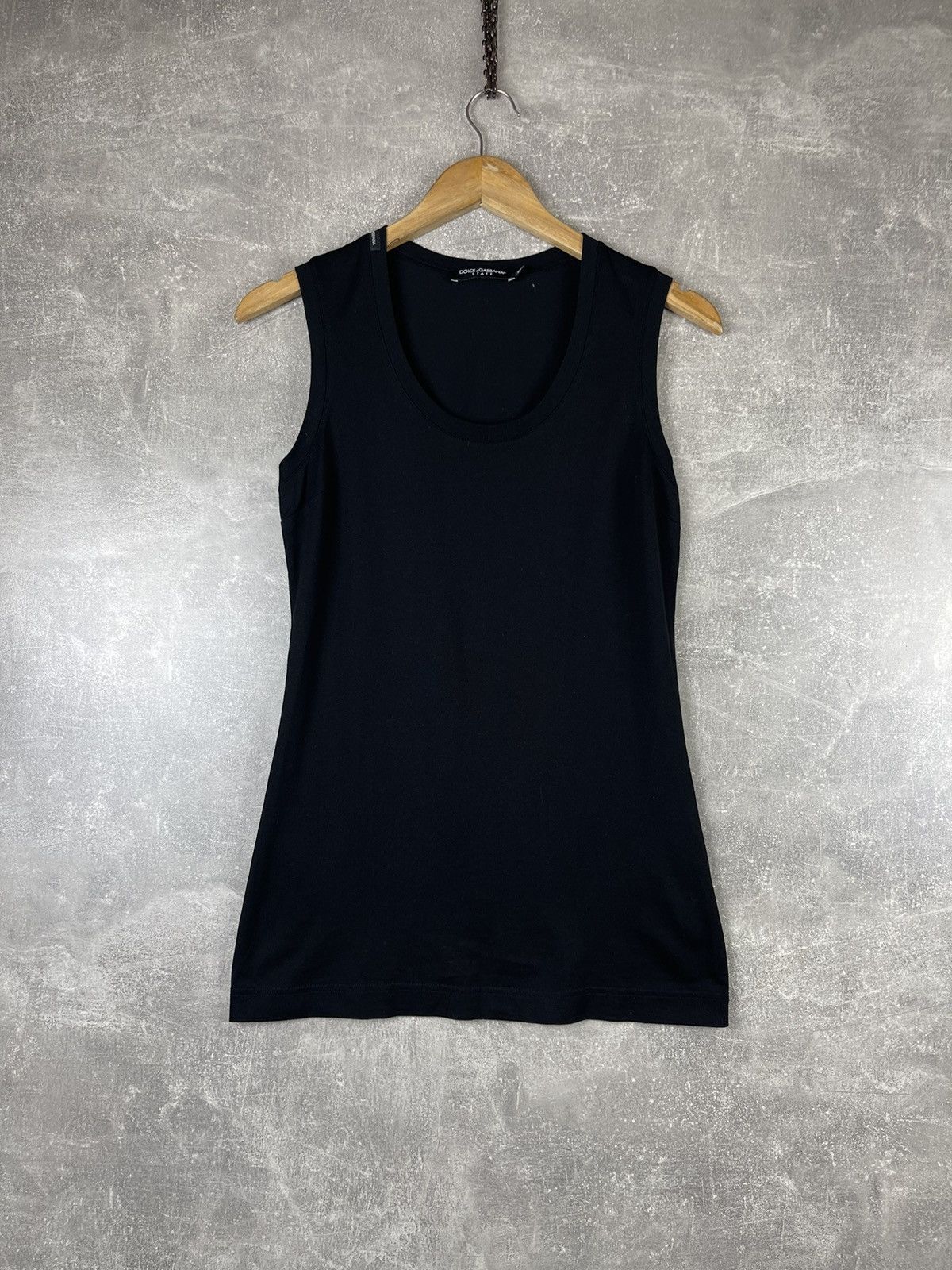 Dolce & Gabbana Dolce & Gabbana Staff Black Tank Top Cotton Sleeveless Shirt Size M / US 6-8 / IT 42-44 - 1 Thumbnail