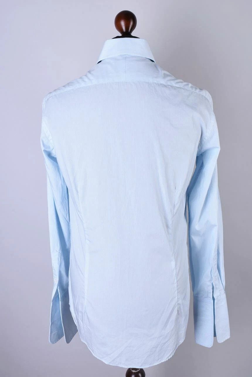 Aquascutum Aquascutum Blue Striped French Cuff Long Sleeve Dress Shirt Size US M / EU 48-50 / 2 - 3 Thumbnail