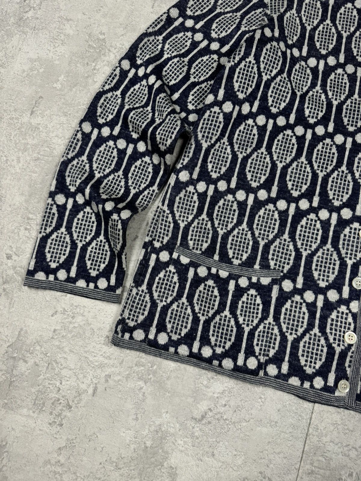Hermes RARE Vintage Hermes Monogram Cradigan Button Up Size M / US 6-8 / IT 42-44 - 4 Thumbnail