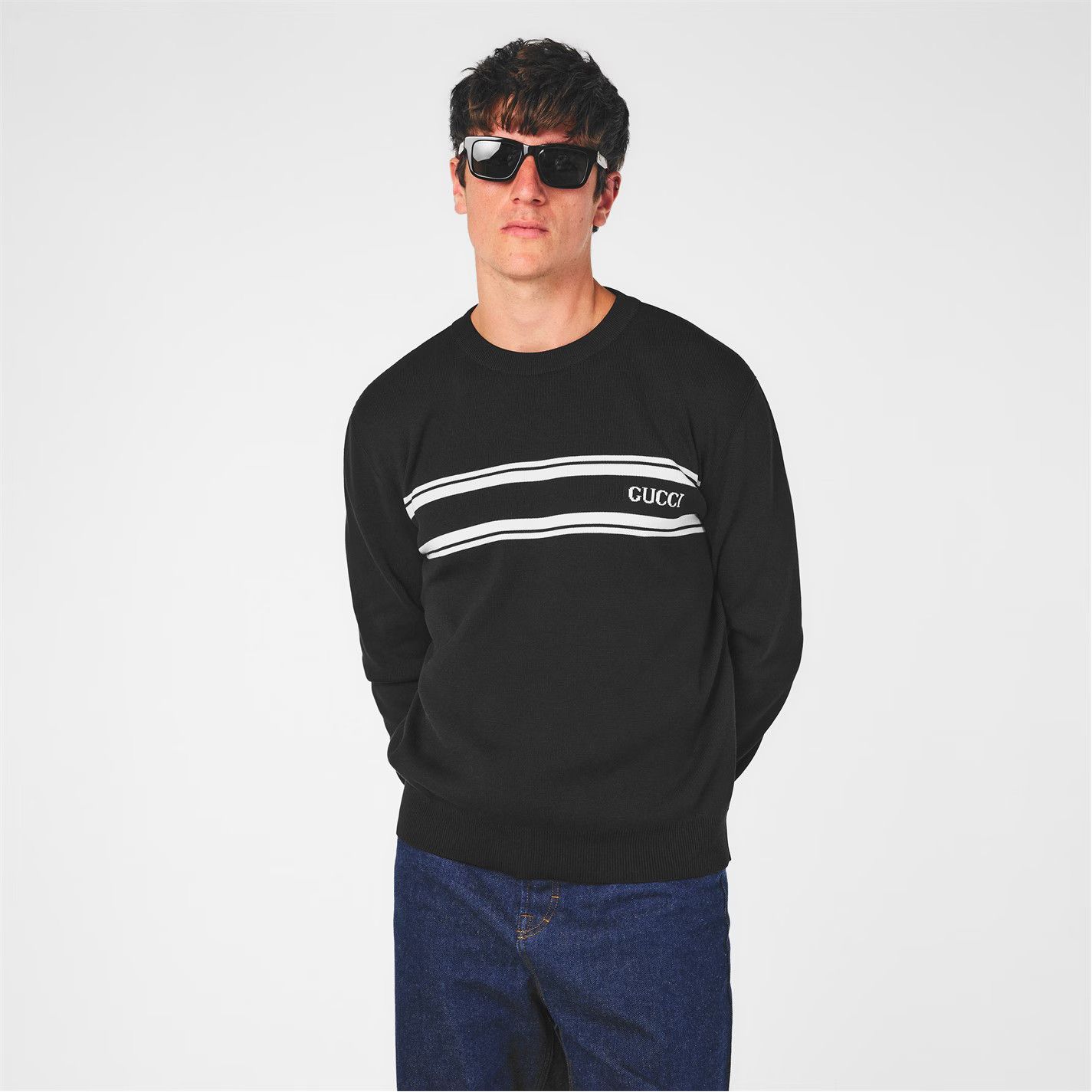 Gucci o1g2r1mq0426 Wool-Mix Crew Neck Jumper in Black Size US S / EU 44-46 / 1 - 3 Thumbnail