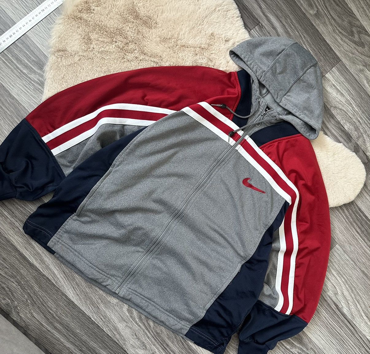 Nike Nike Vintage Big Logo Zip Hoodie BoxFit Oversize y2k 90s Size US M / EU 48-50 / 2 - 1 Thumbnail