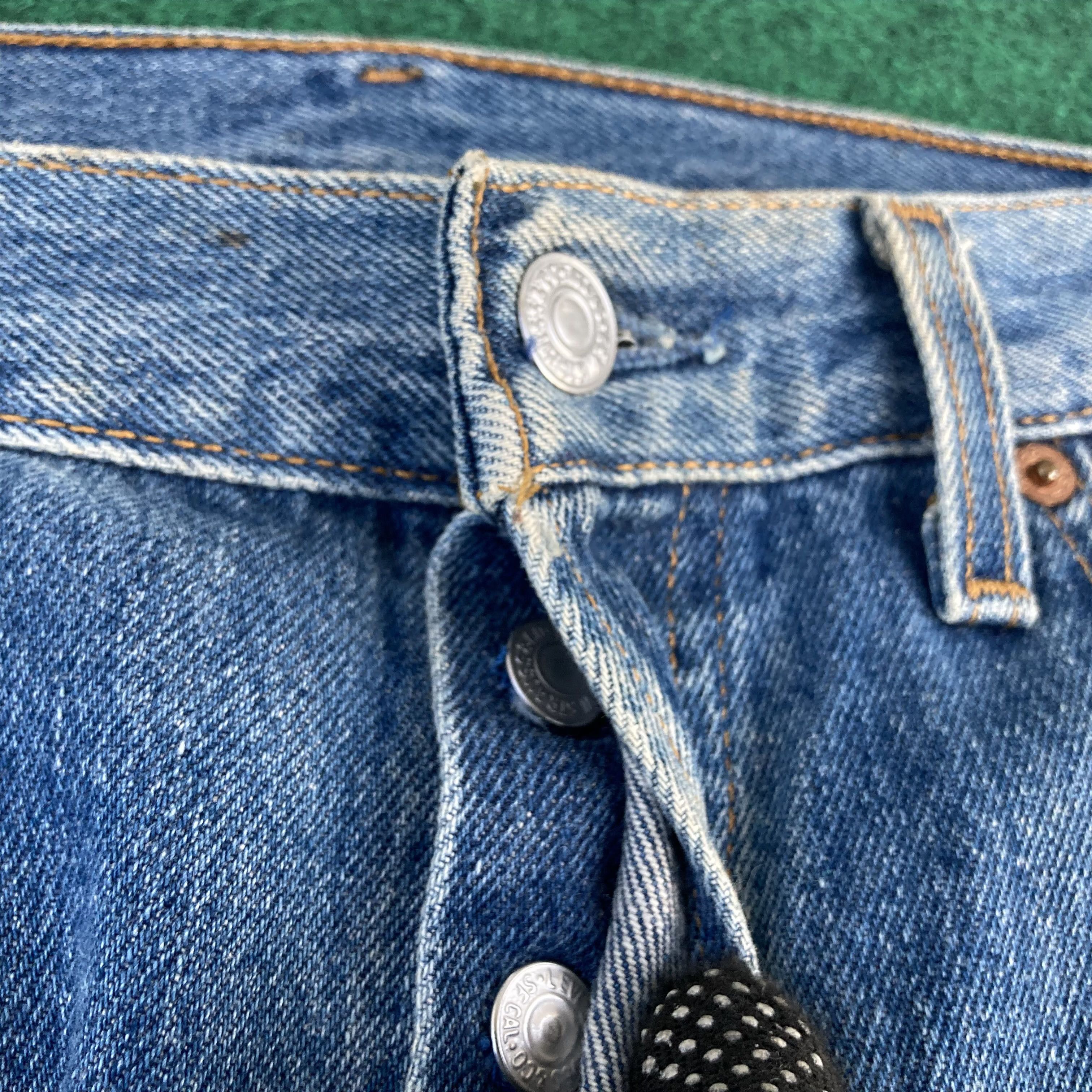 Levi's × Vintage Vtg Levis 501 Faded Blue Sz 30 Punk Grunge Jeans Size US 30 / EU 46 - 4 Thumbnail